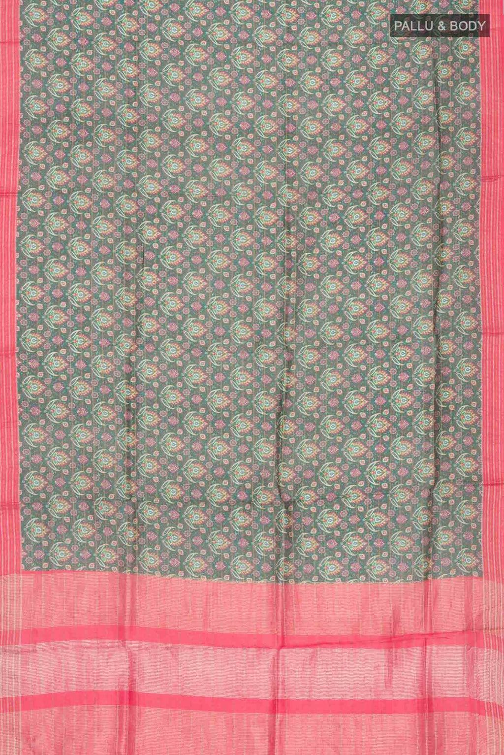 Green Tussar Silk Saree