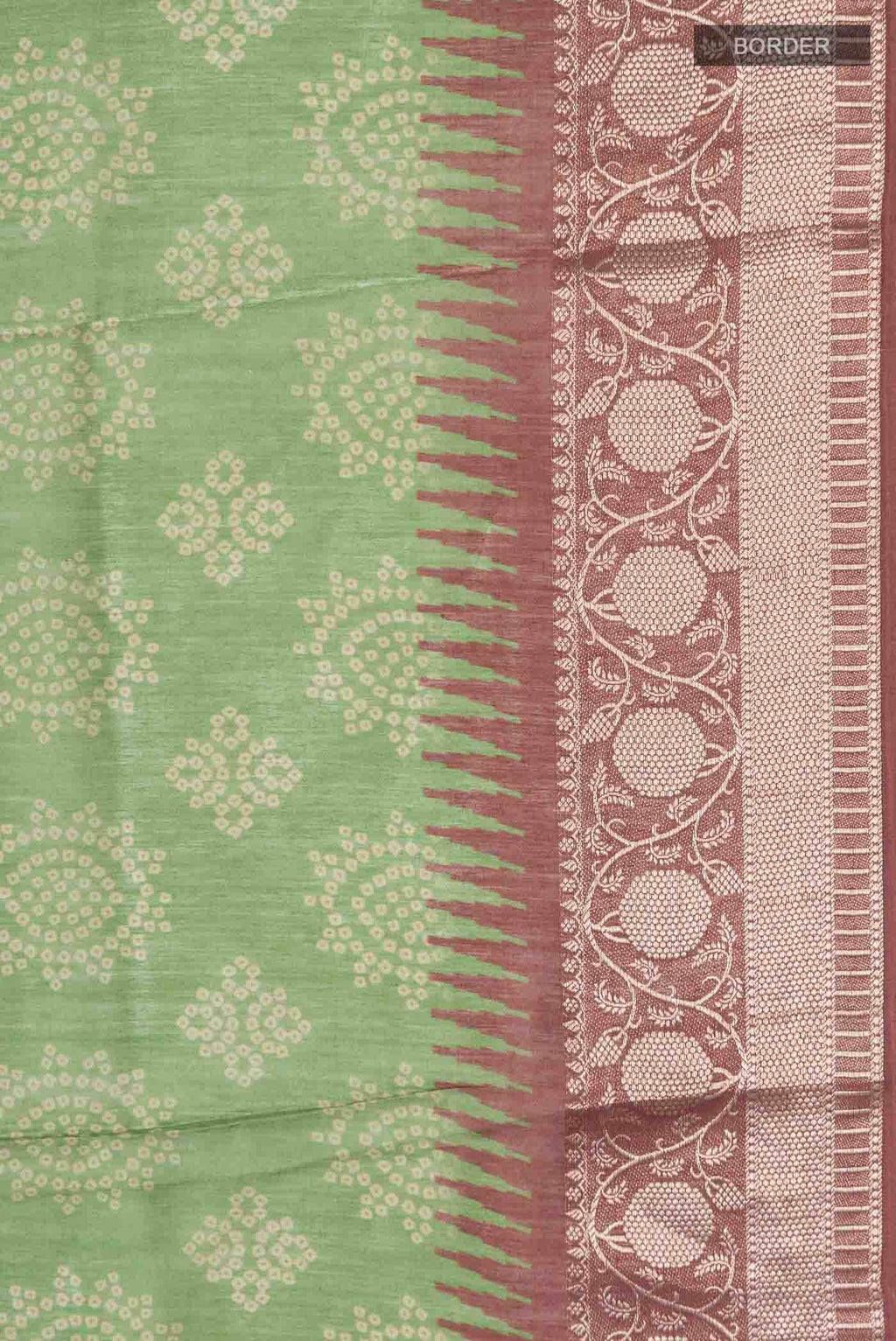 Green Tussar Silk Saree