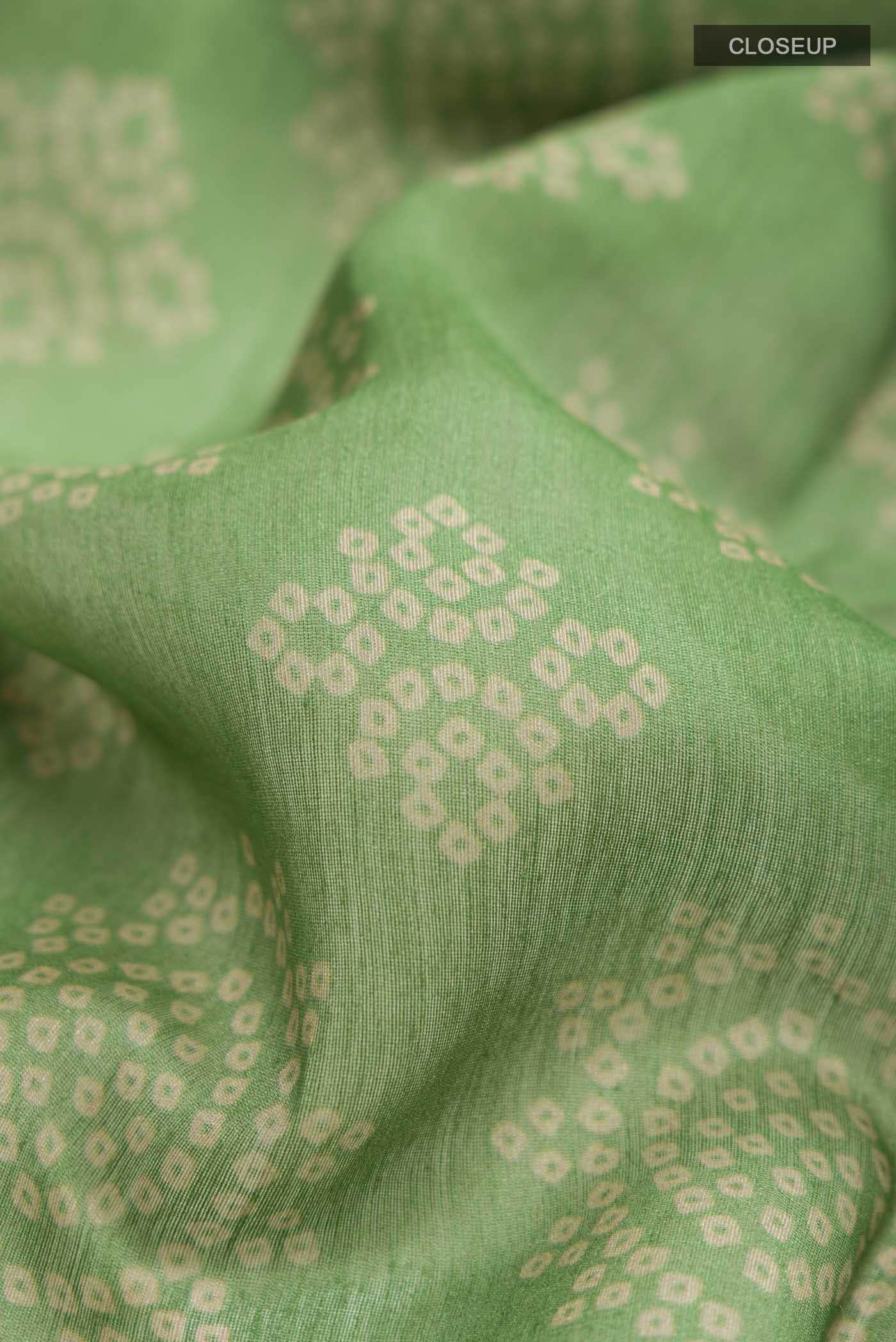Green Tussar Silk Saree
