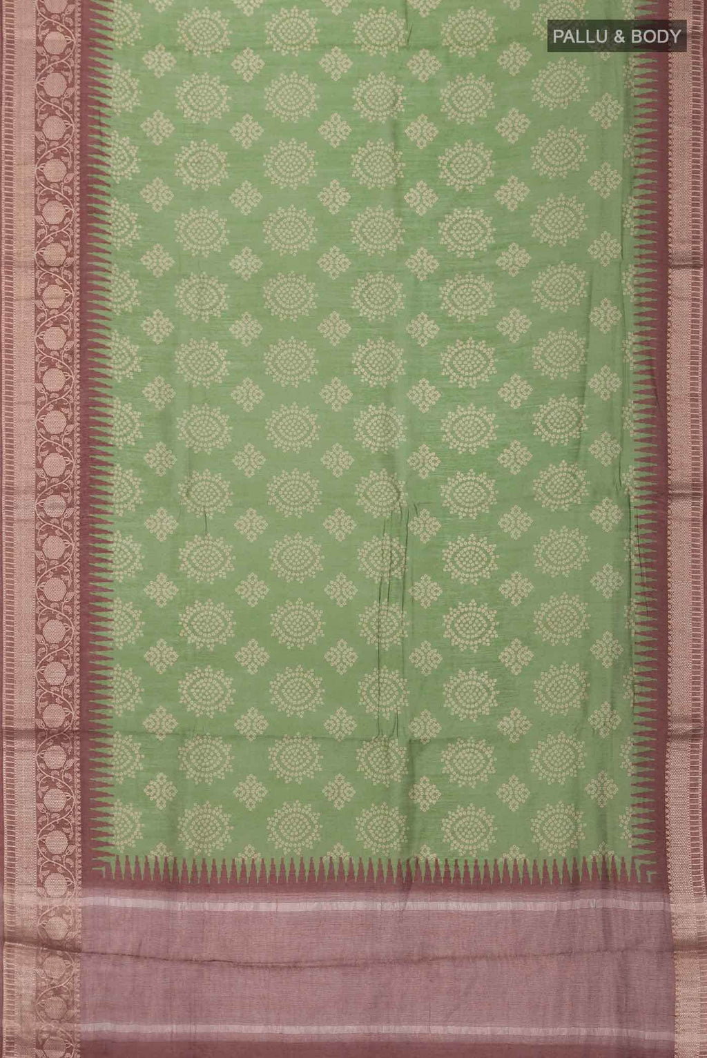 Green Tussar Silk Saree