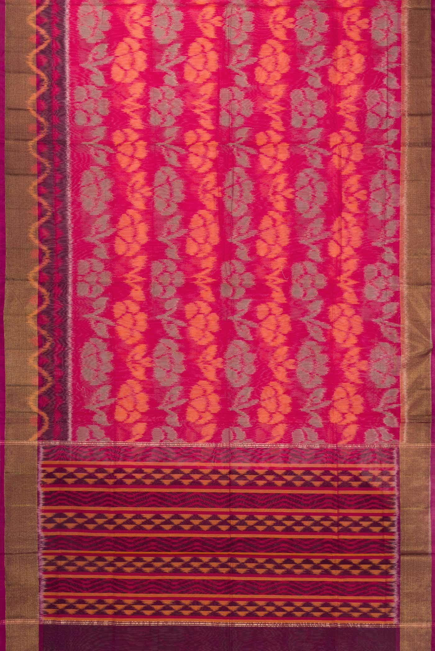 Maroon Silk Cotton Saree