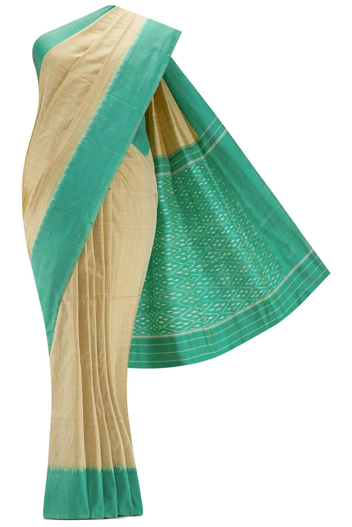 Sandal Dual Tone Double Ikat Saree