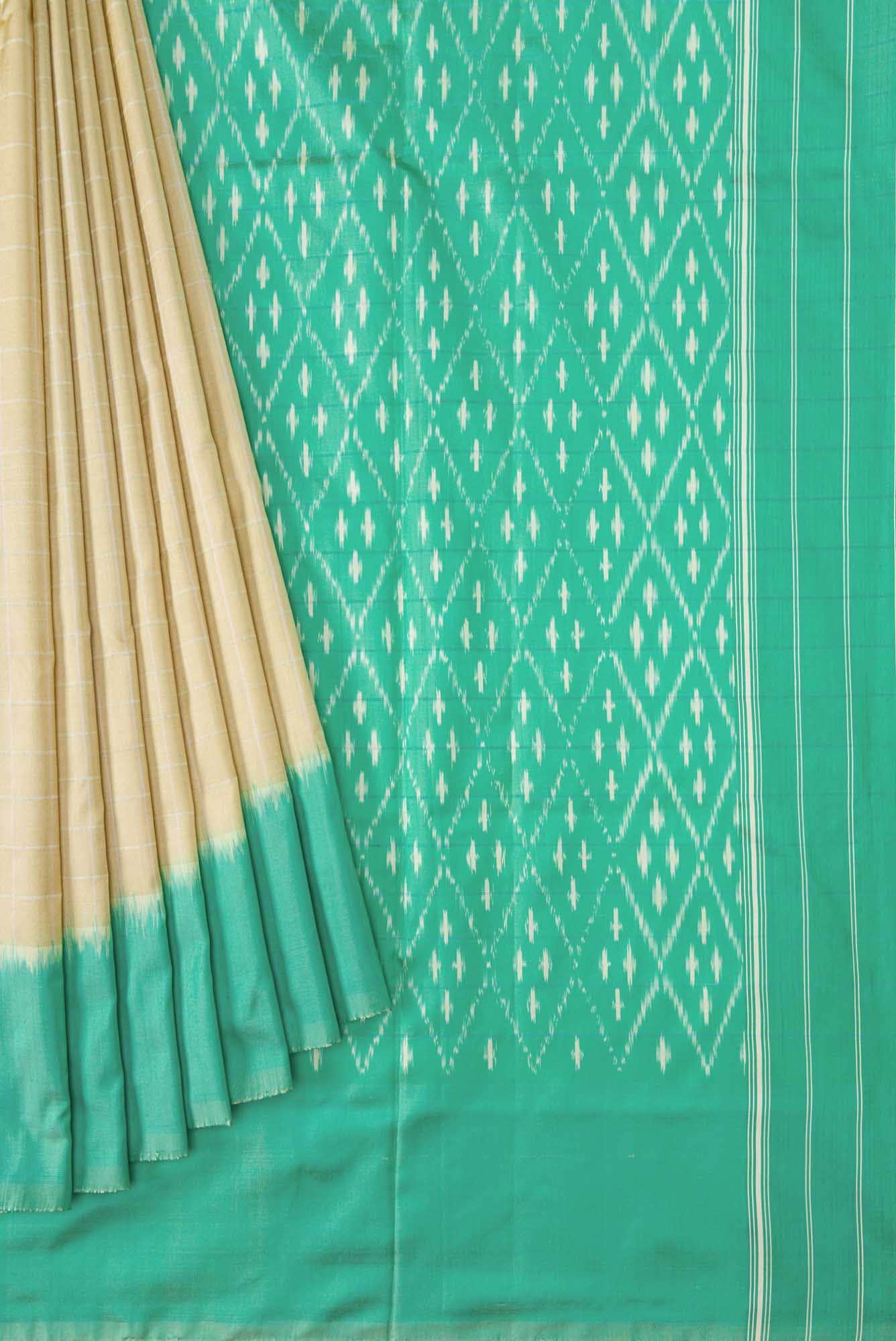 Sandal Dual Tone Double Ikat Saree