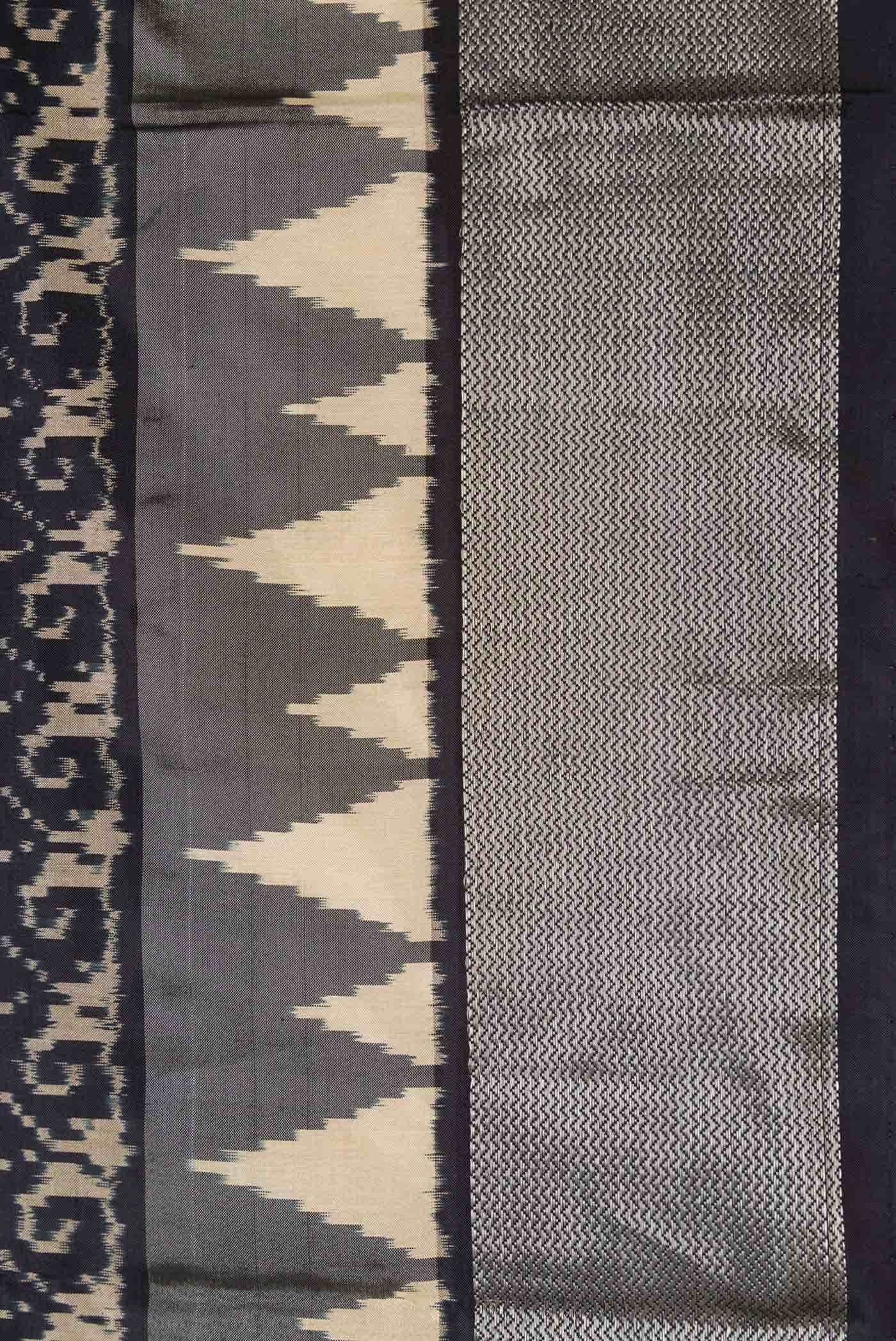 Black Double Ikat Saree