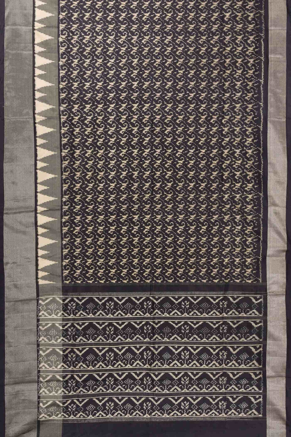 Black Double Ikat Saree