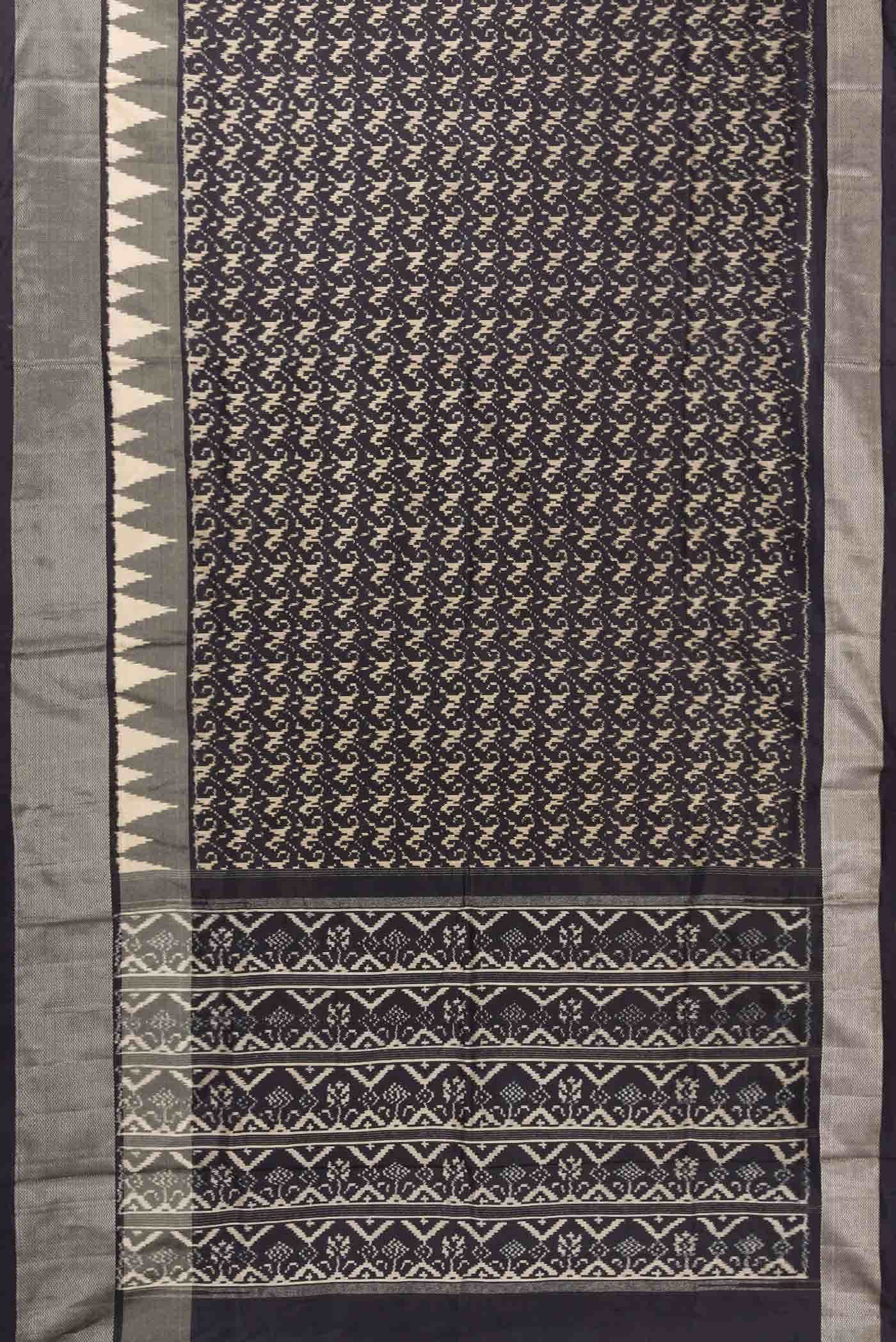 Black Double Ikat Saree