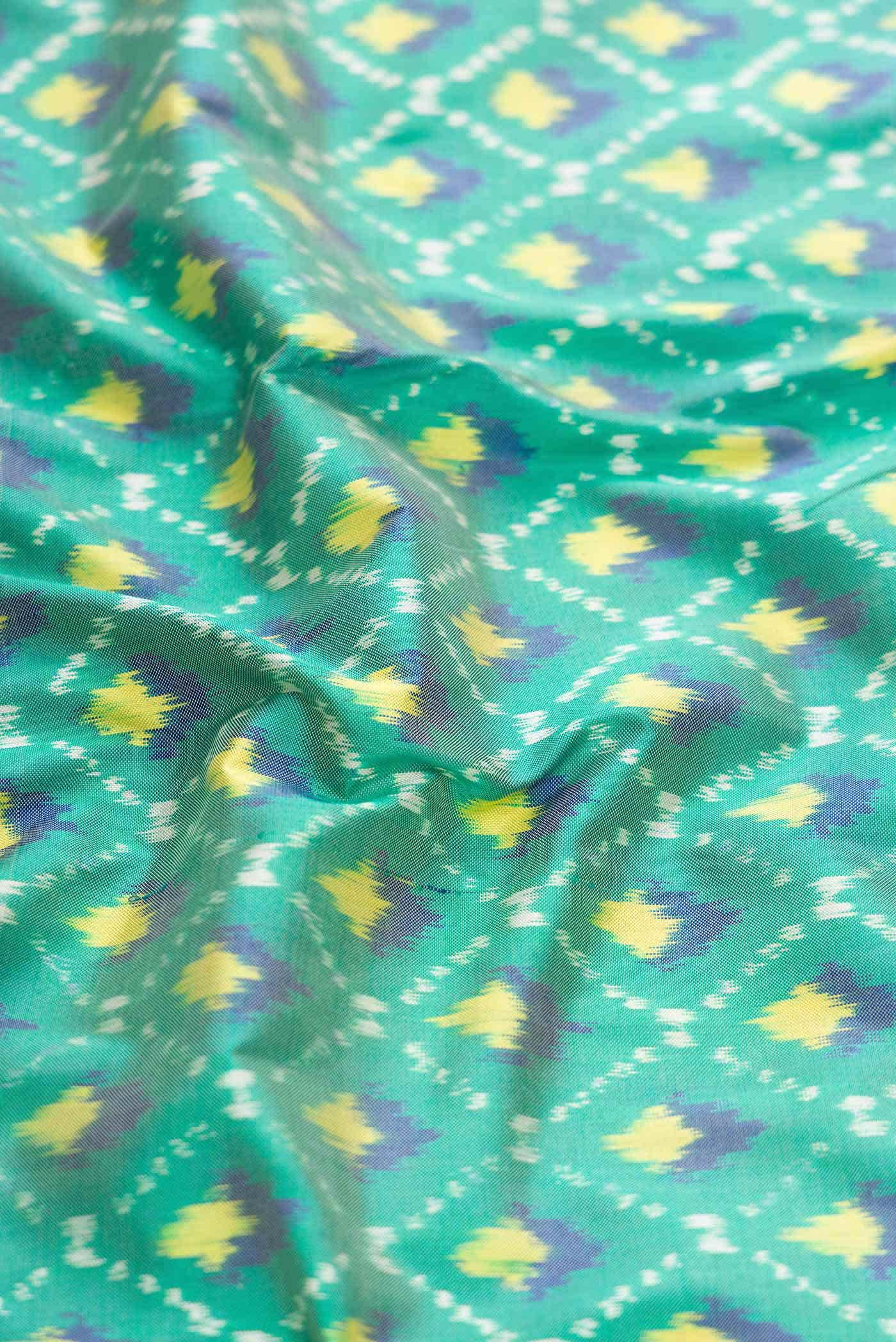 Green Dual Tone Double Ikat Saree