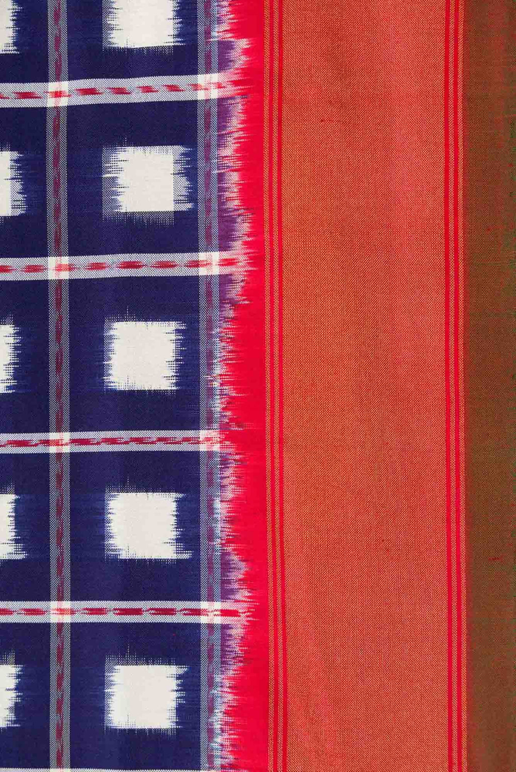 Violet Dual Tone Double Ikat Saree