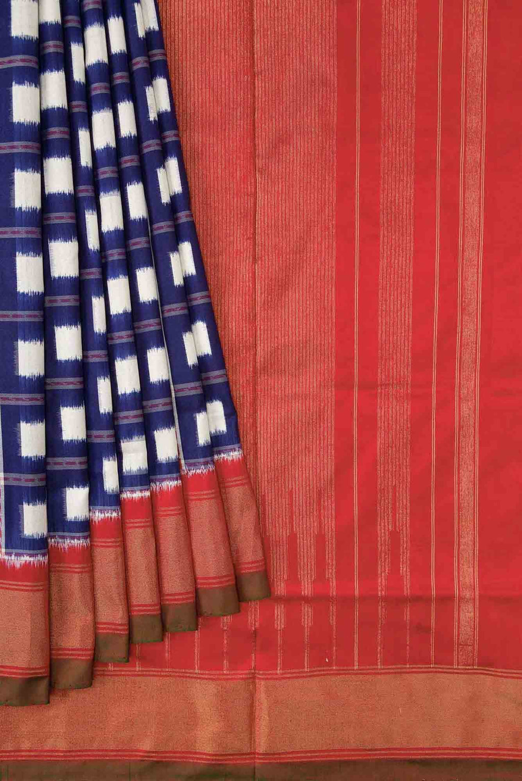 Violet Dual Tone Double Ikat Saree