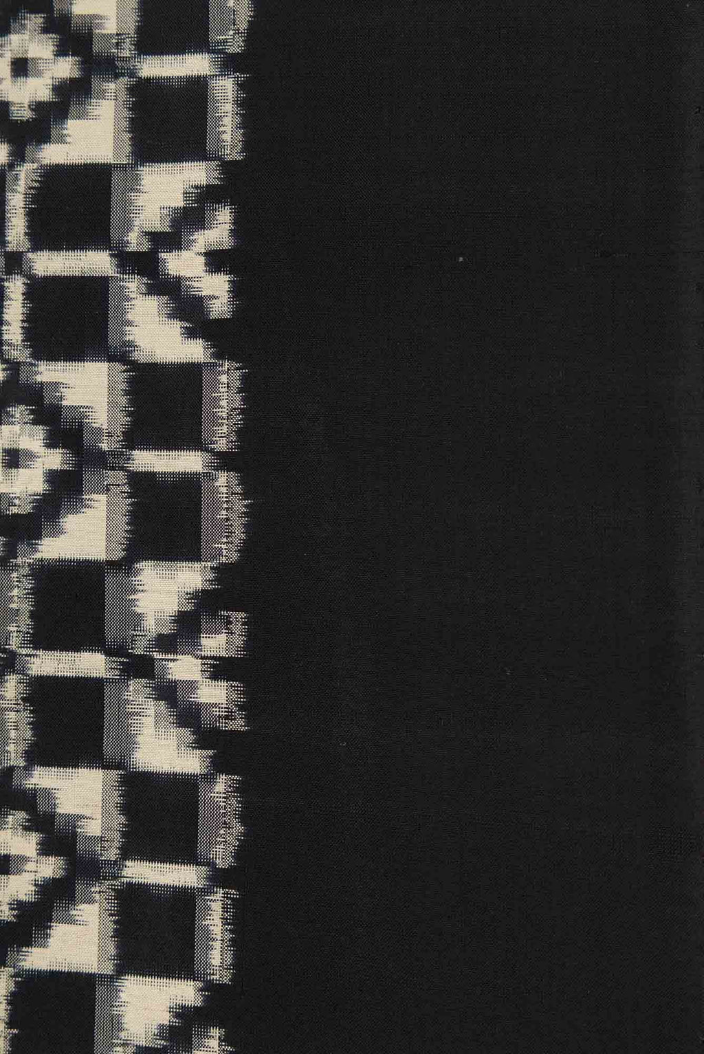 Black and White Dual Tone Double Ikat Saree