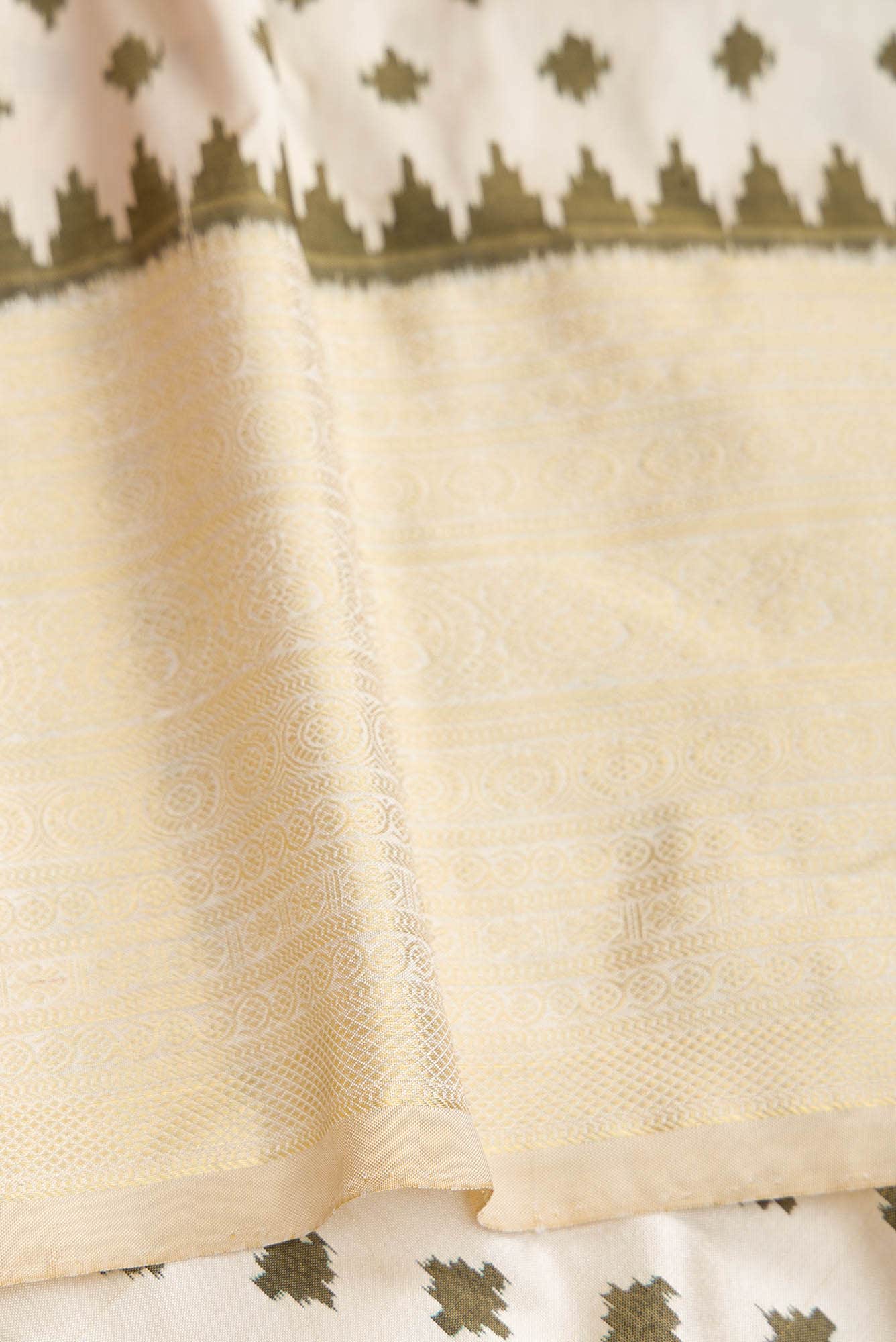 Sandal Dual Tone Double Ikat Saree