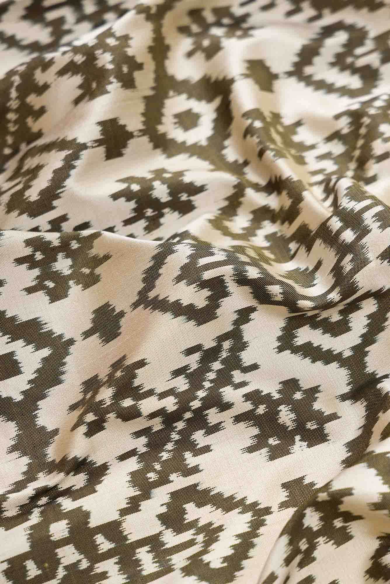 Sandal Dual Tone Double Ikat Saree
