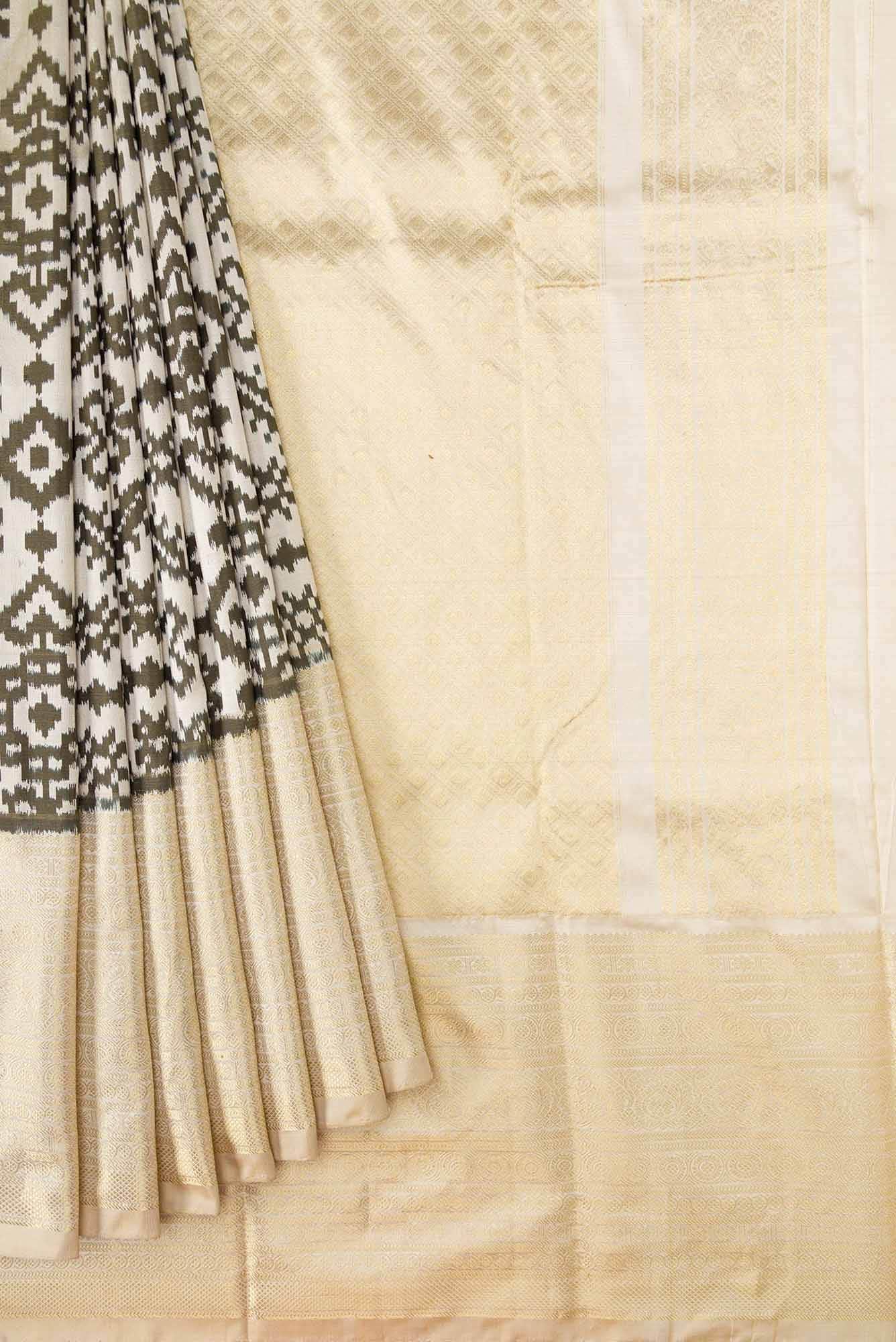 Sandal Dual Tone Double Ikat Saree