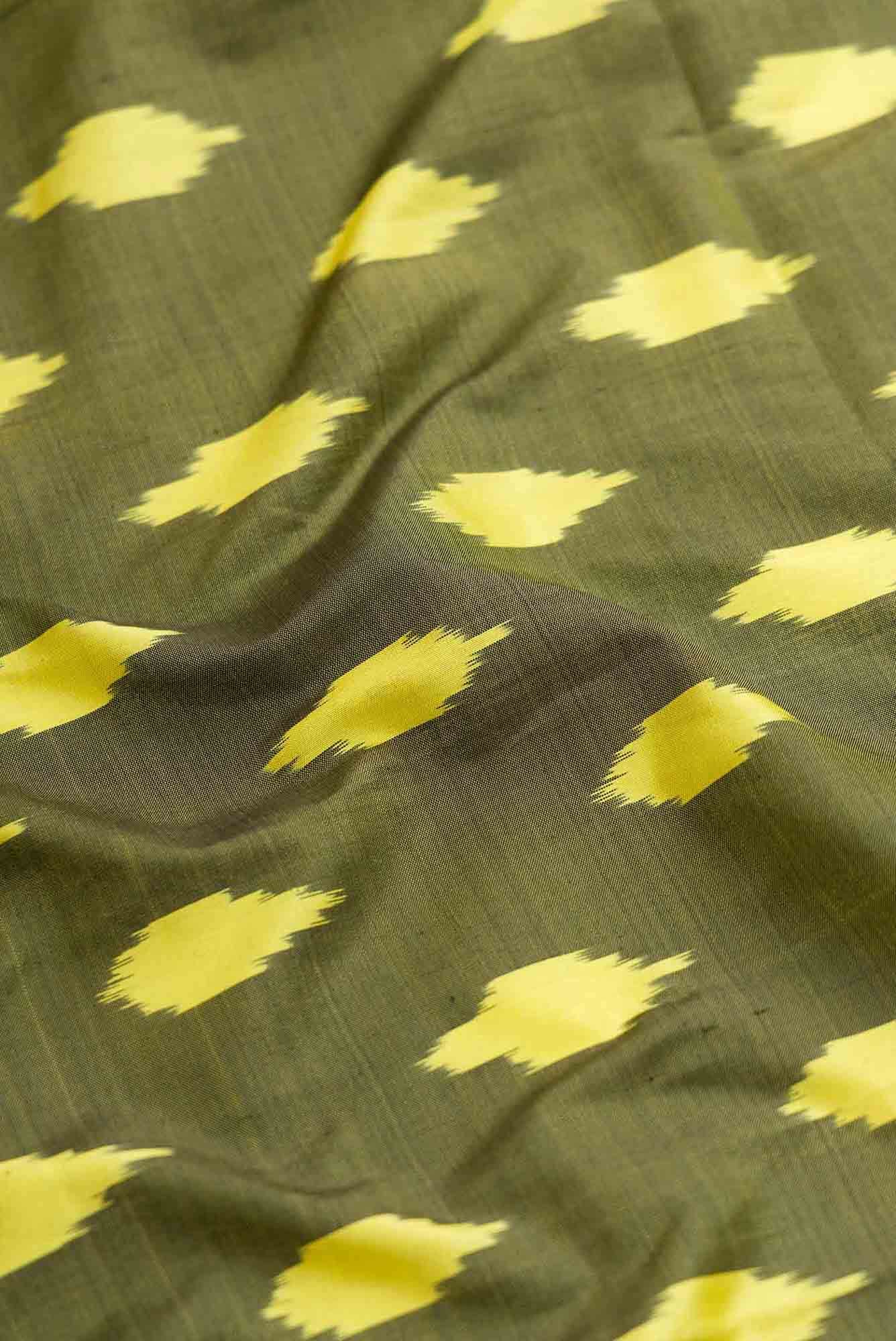 Green Dual Tone Double Ikat Saree