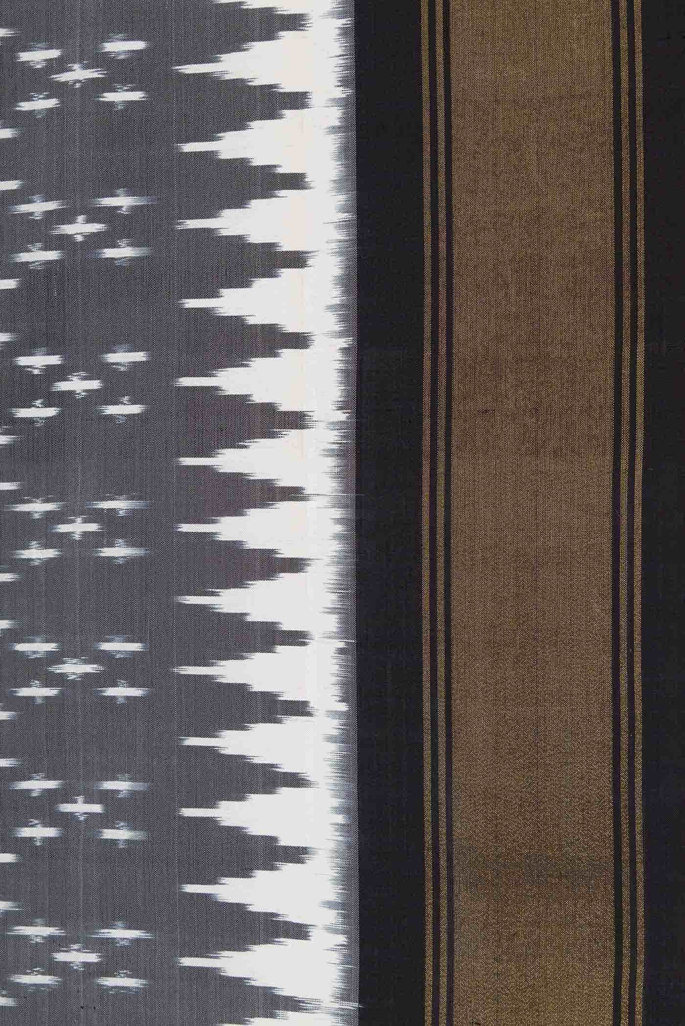 Black Double Ikat Saree