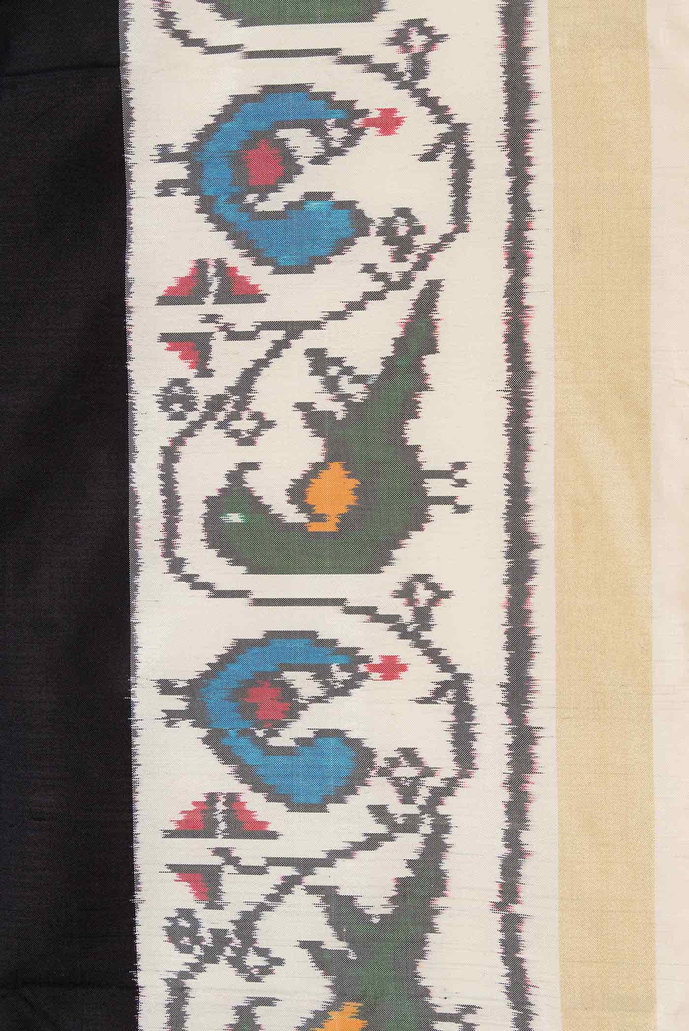 Black Double Ikat Saree