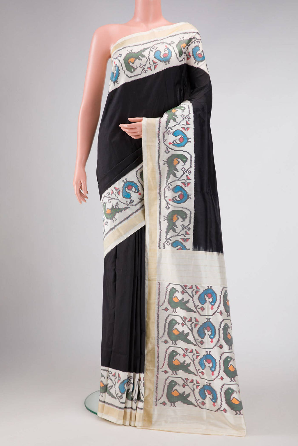 Black Double Ikat Saree