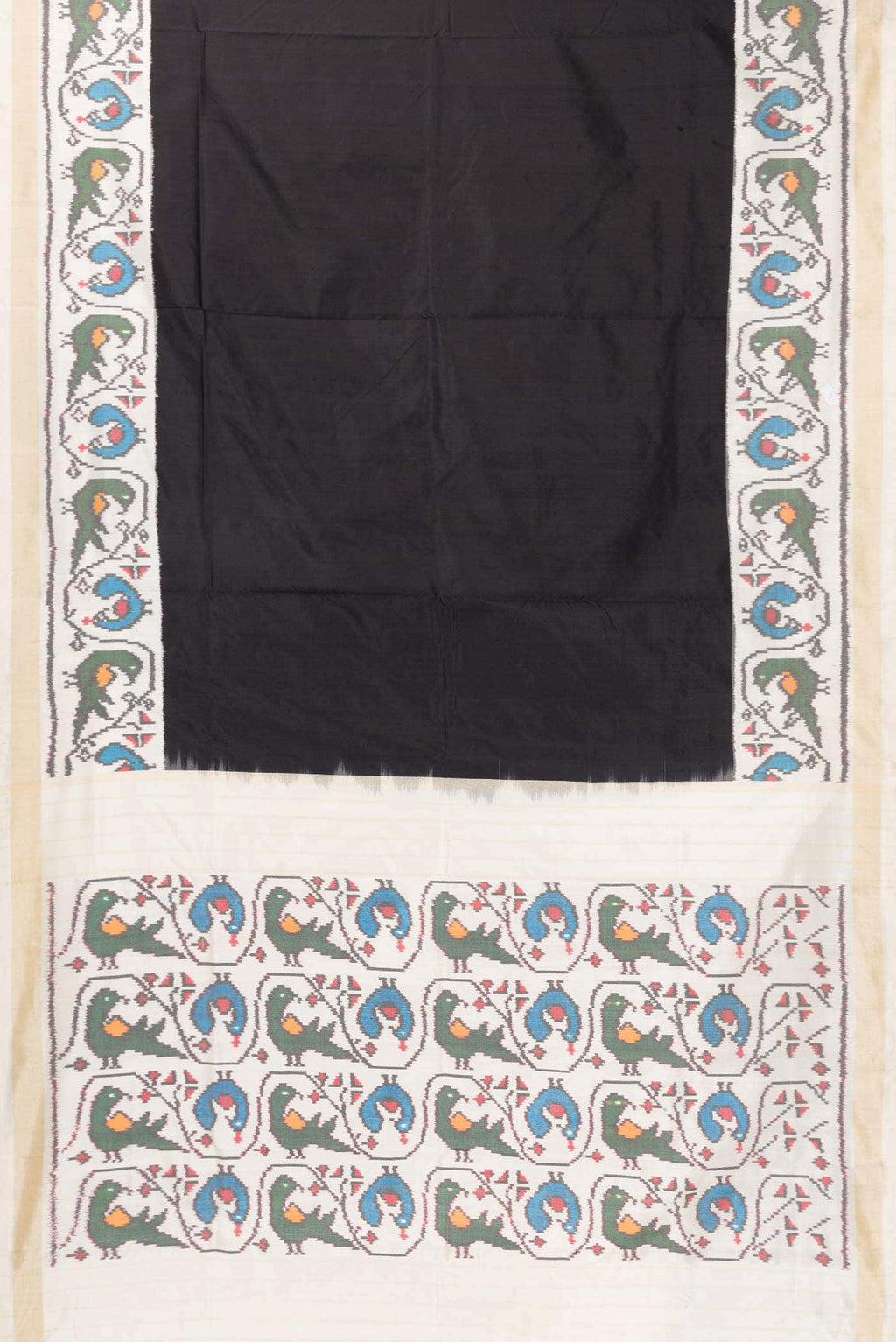 Black Double Ikat Saree