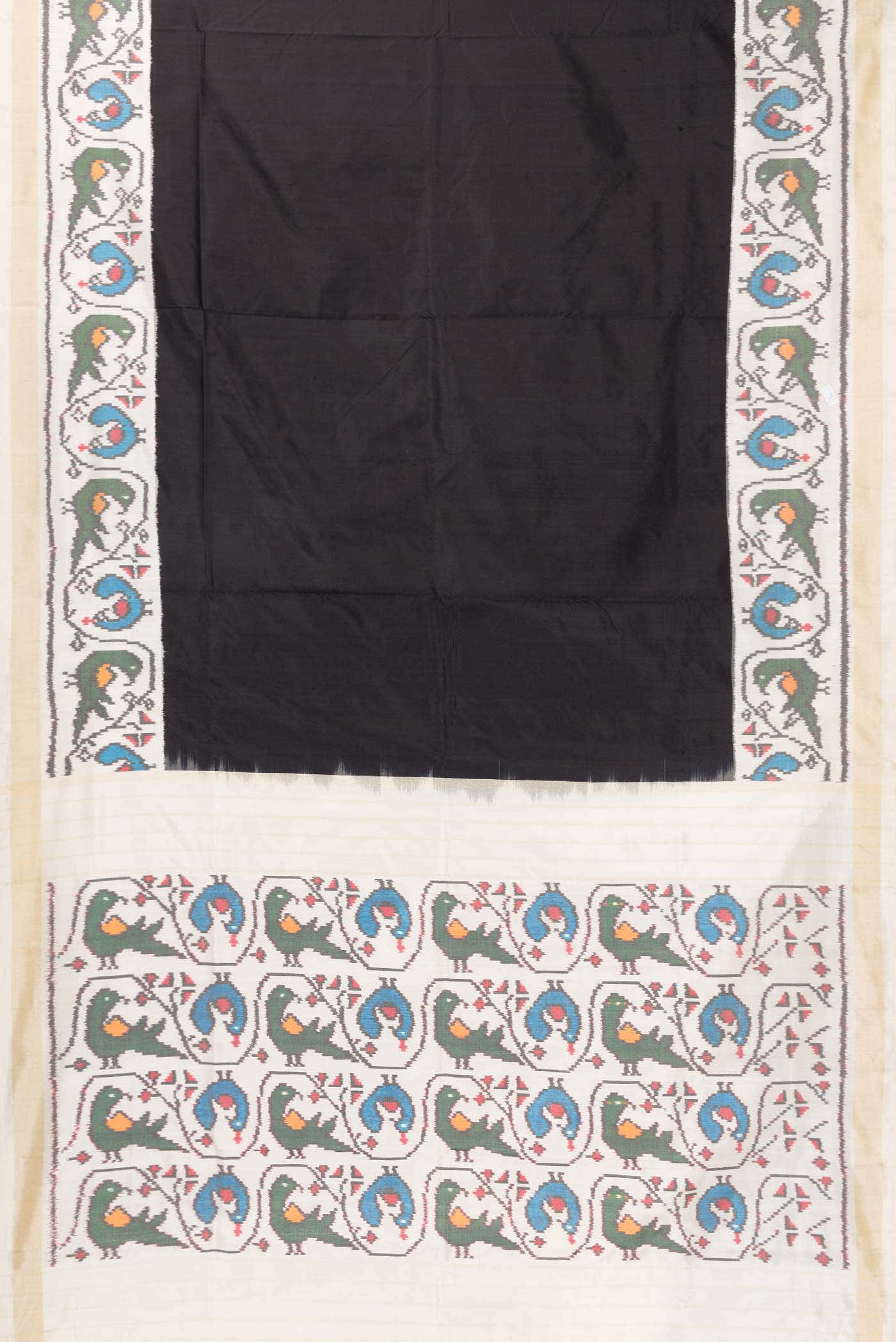 Black Double Ikat Saree