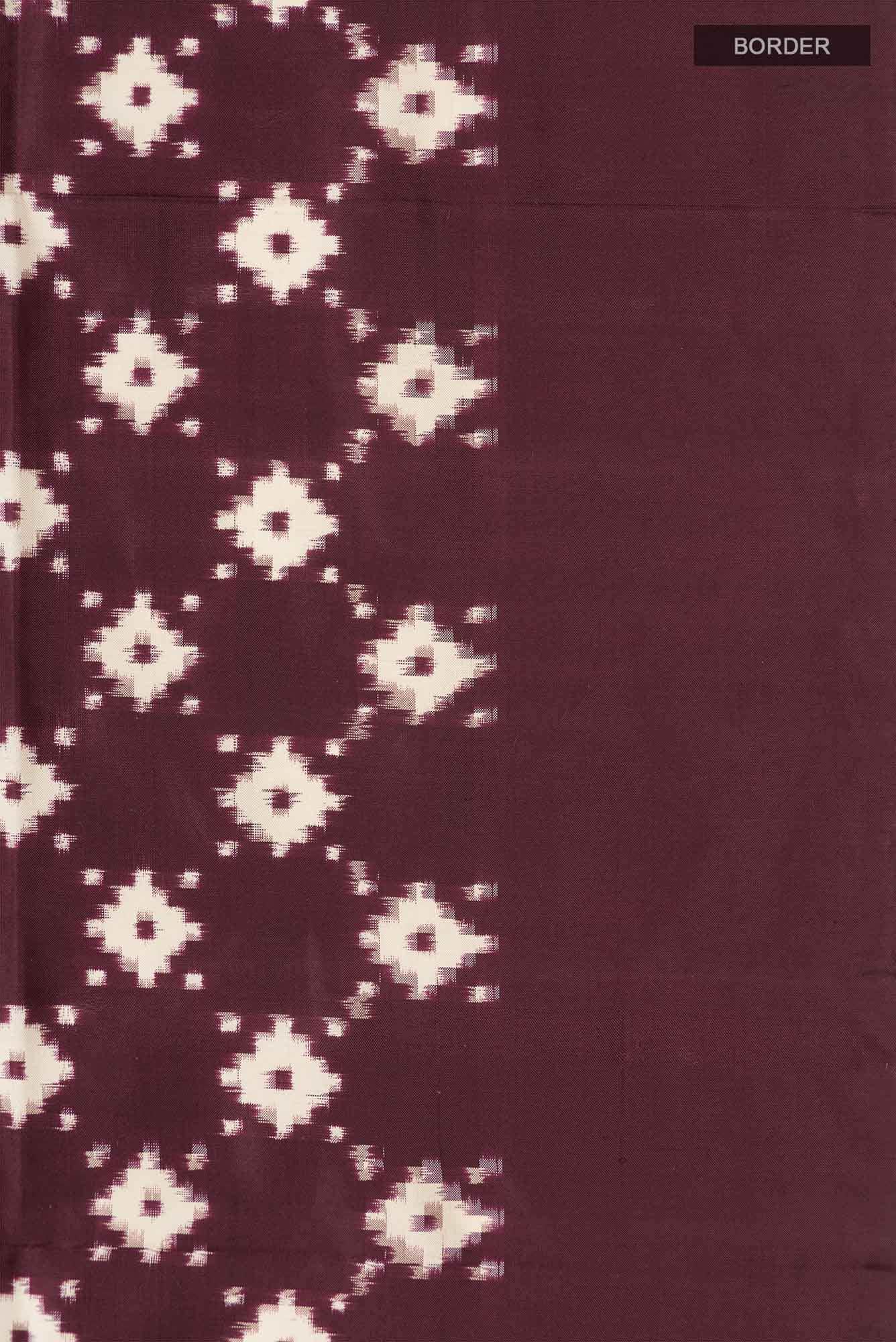 Brown Pochampally Silk Saree