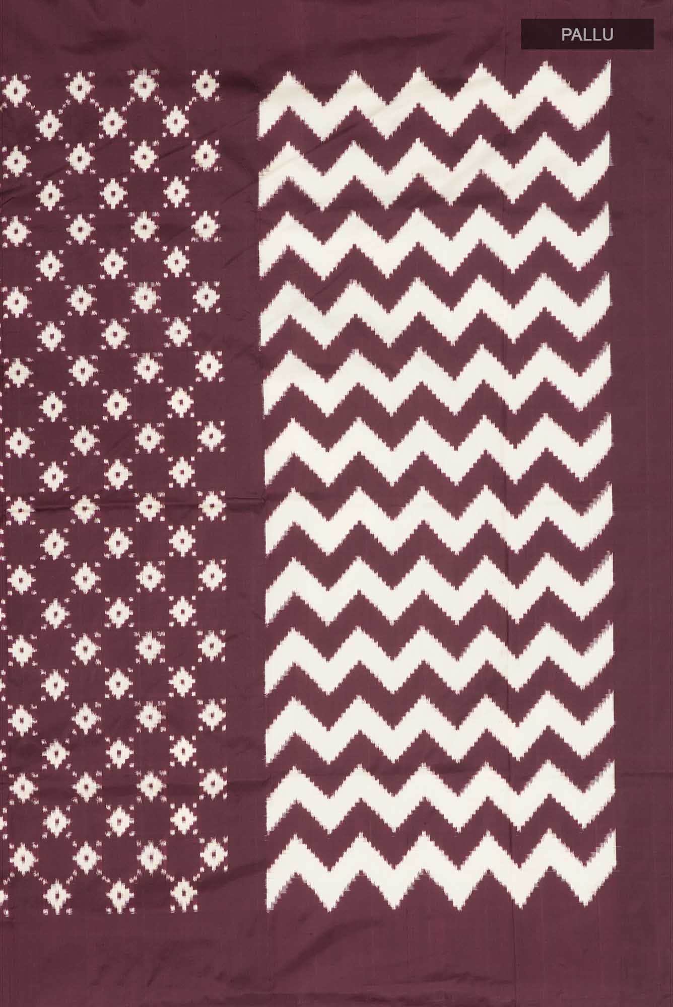 Brown Pochampally Silk Saree