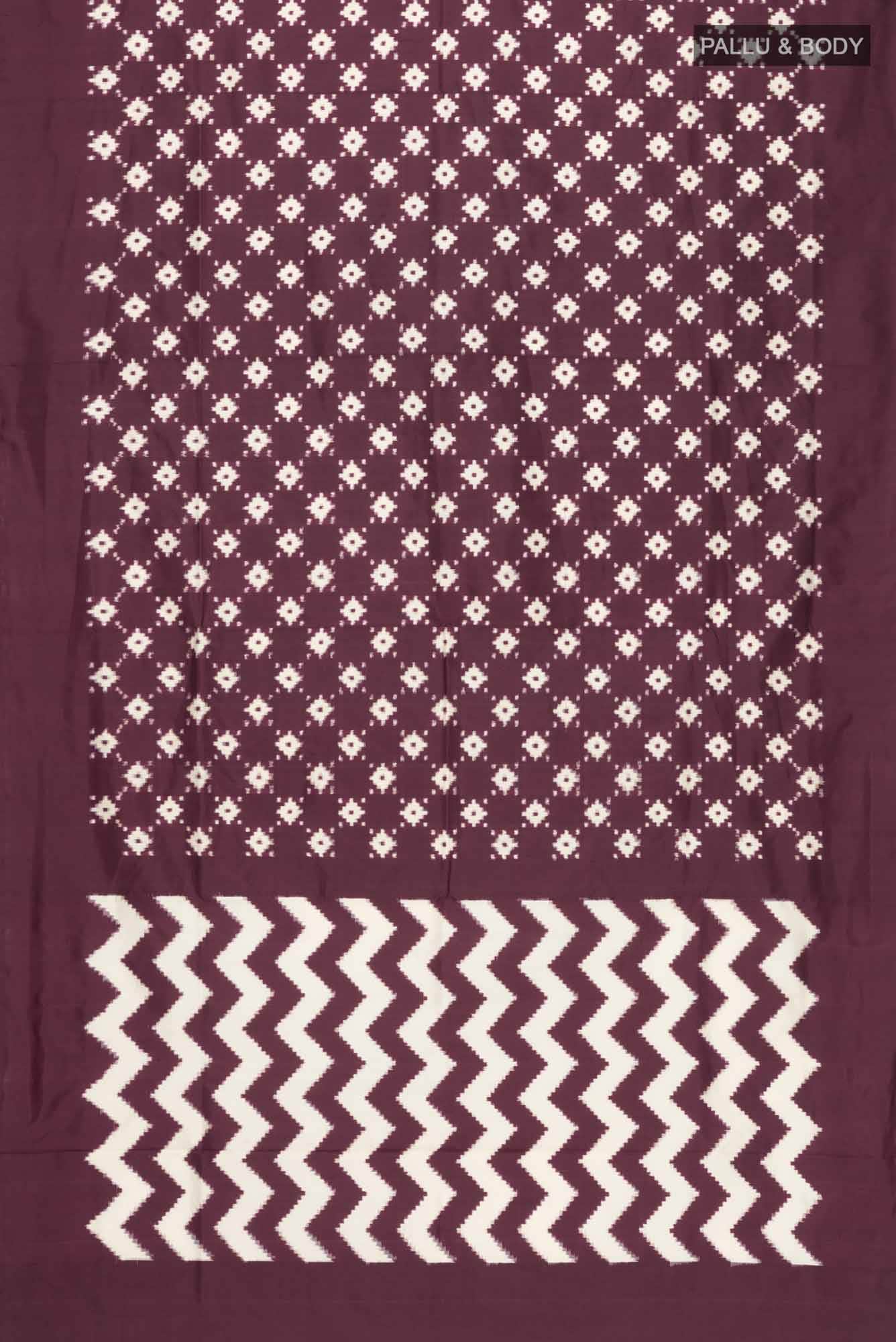 Brown Pochampally Silk Saree