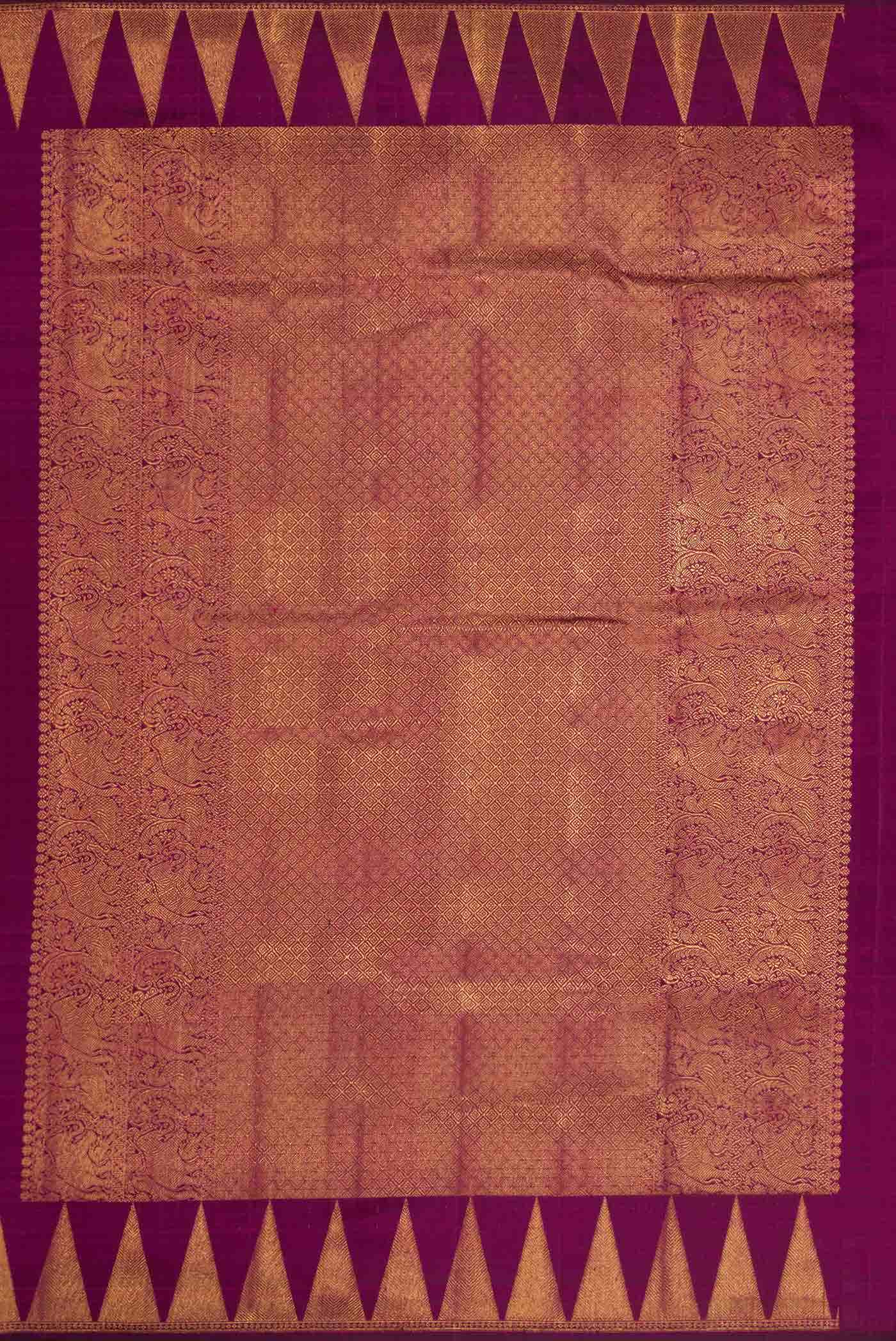 Magenta Dual Tone Kanchipuram Silk Saree