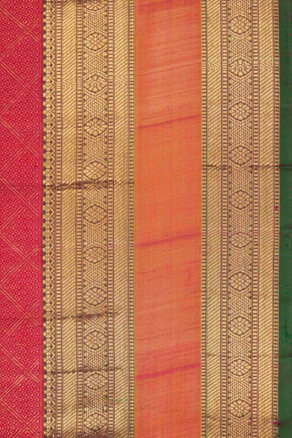 Dark Pink Dual Tone Kanchipuram Silk Saree