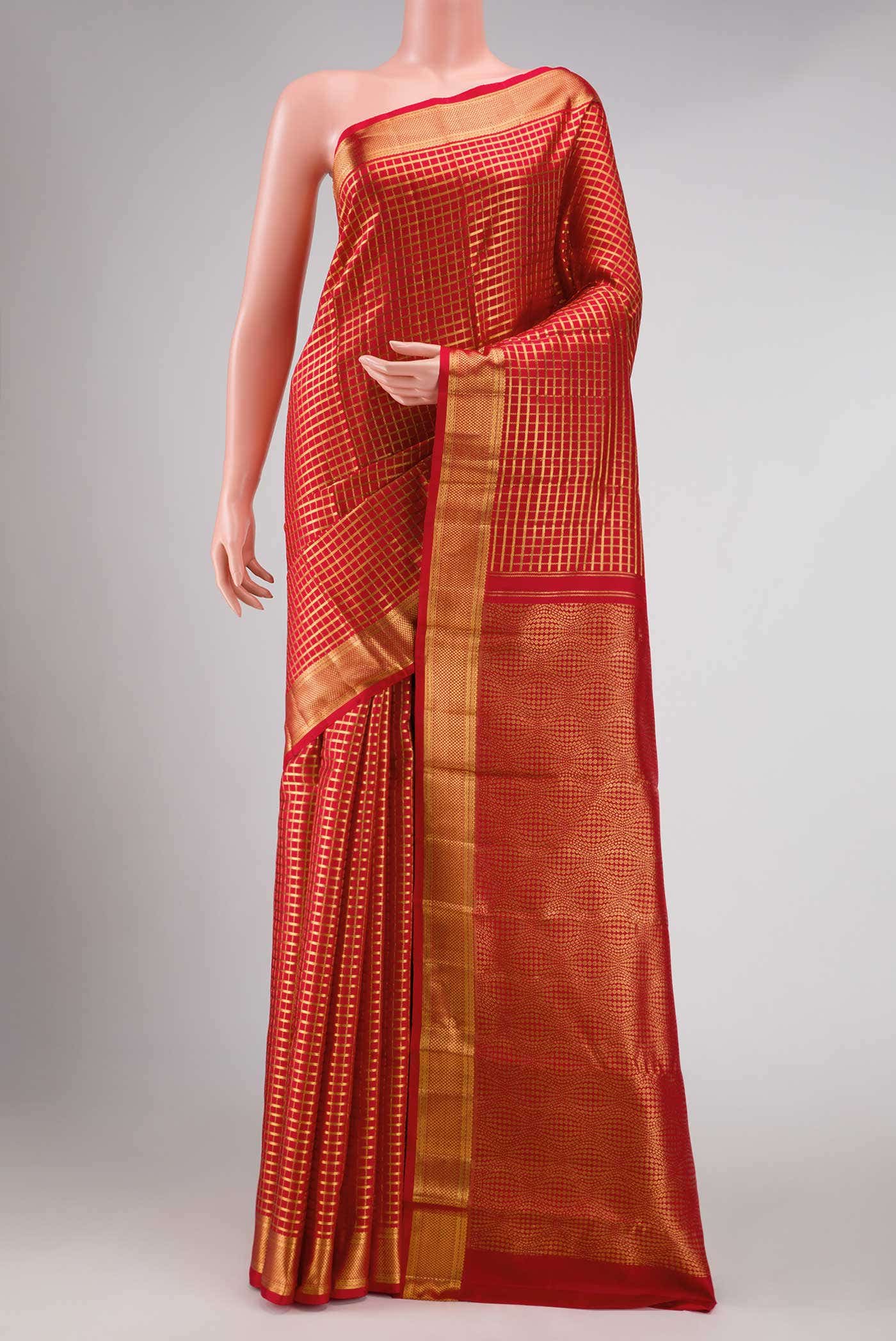 Imperial Red Kanchipuram Silk Saree