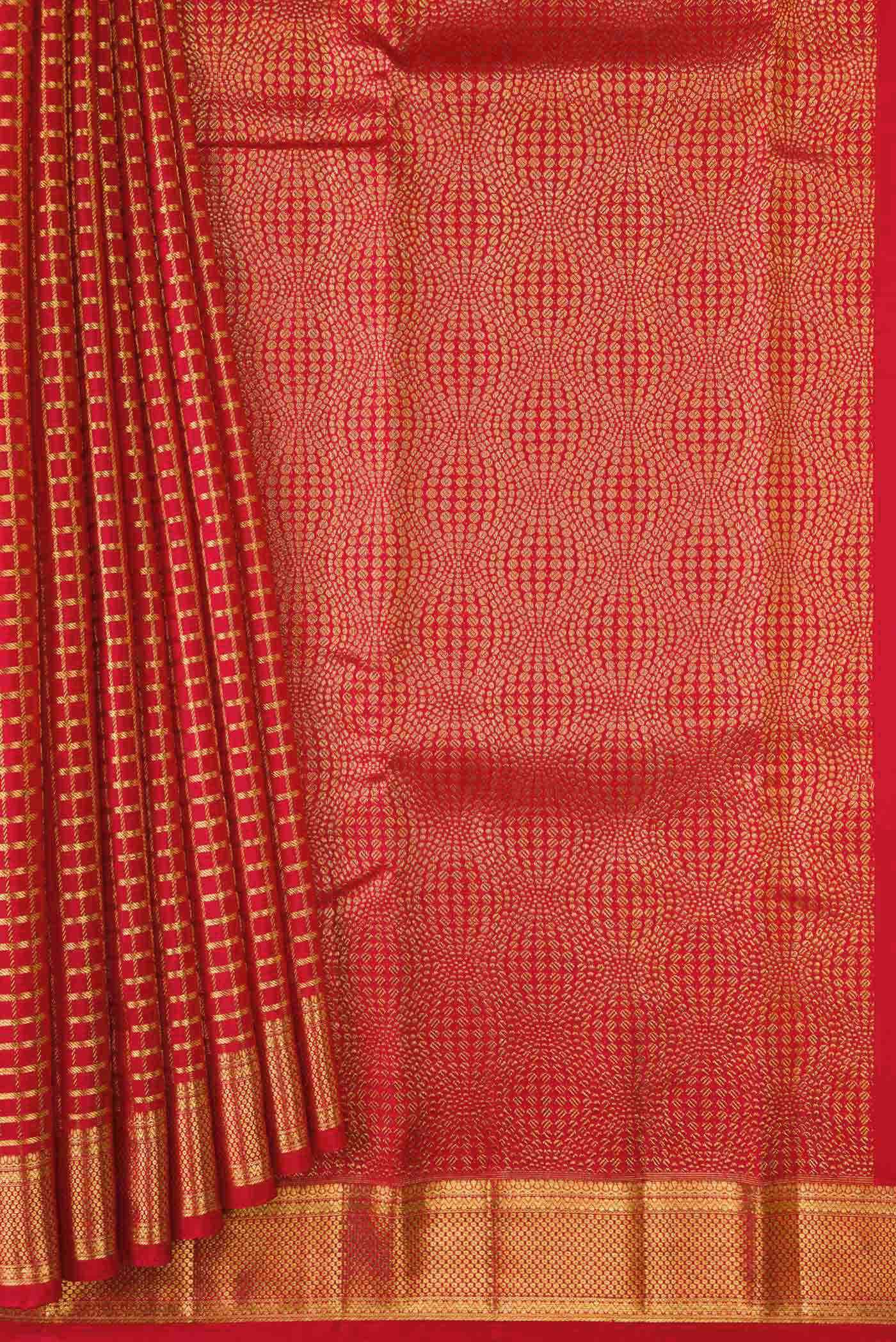 Imperial Red Kanchipuram Silk Saree
