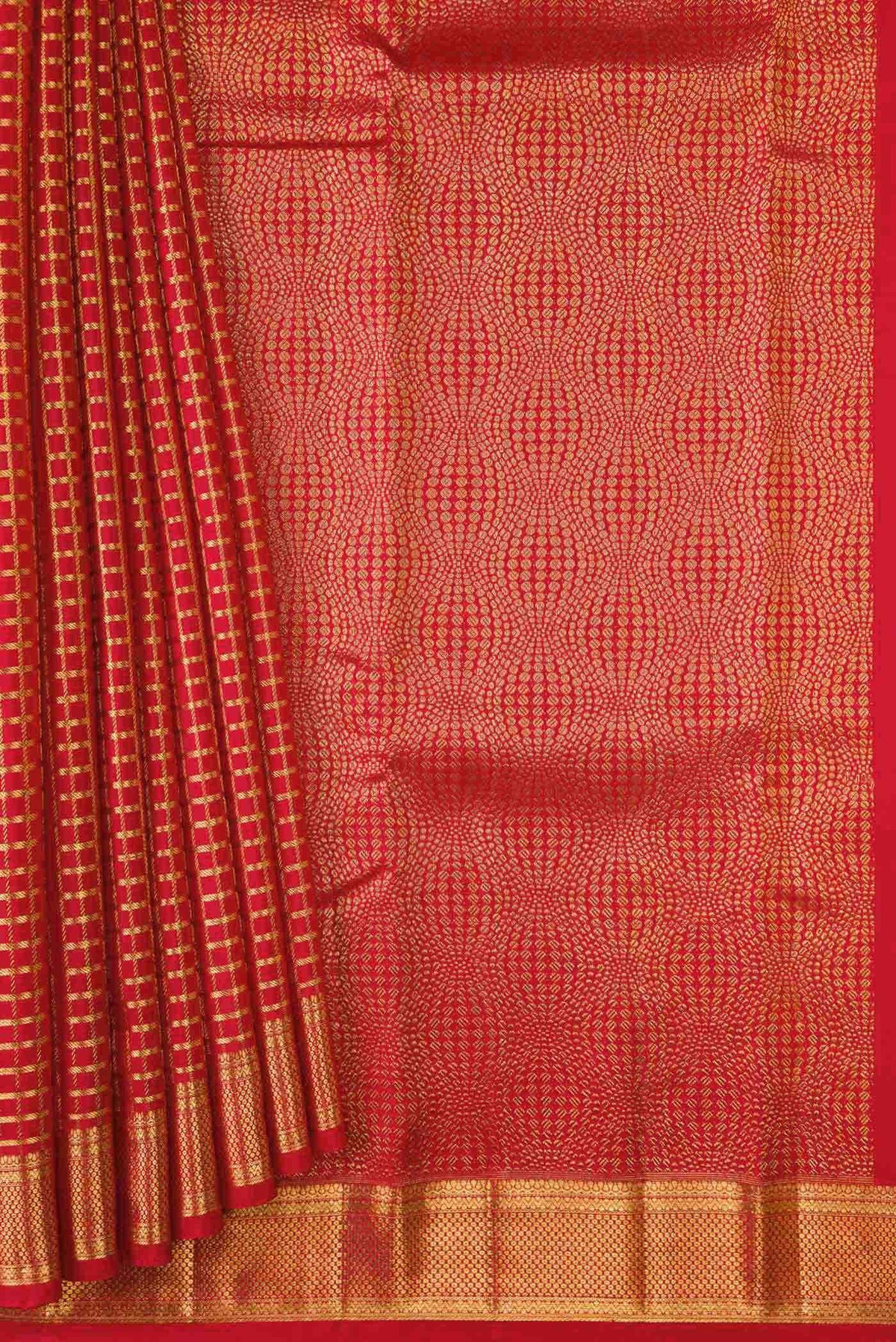 Imperial Red Kanchipuram Silk Saree