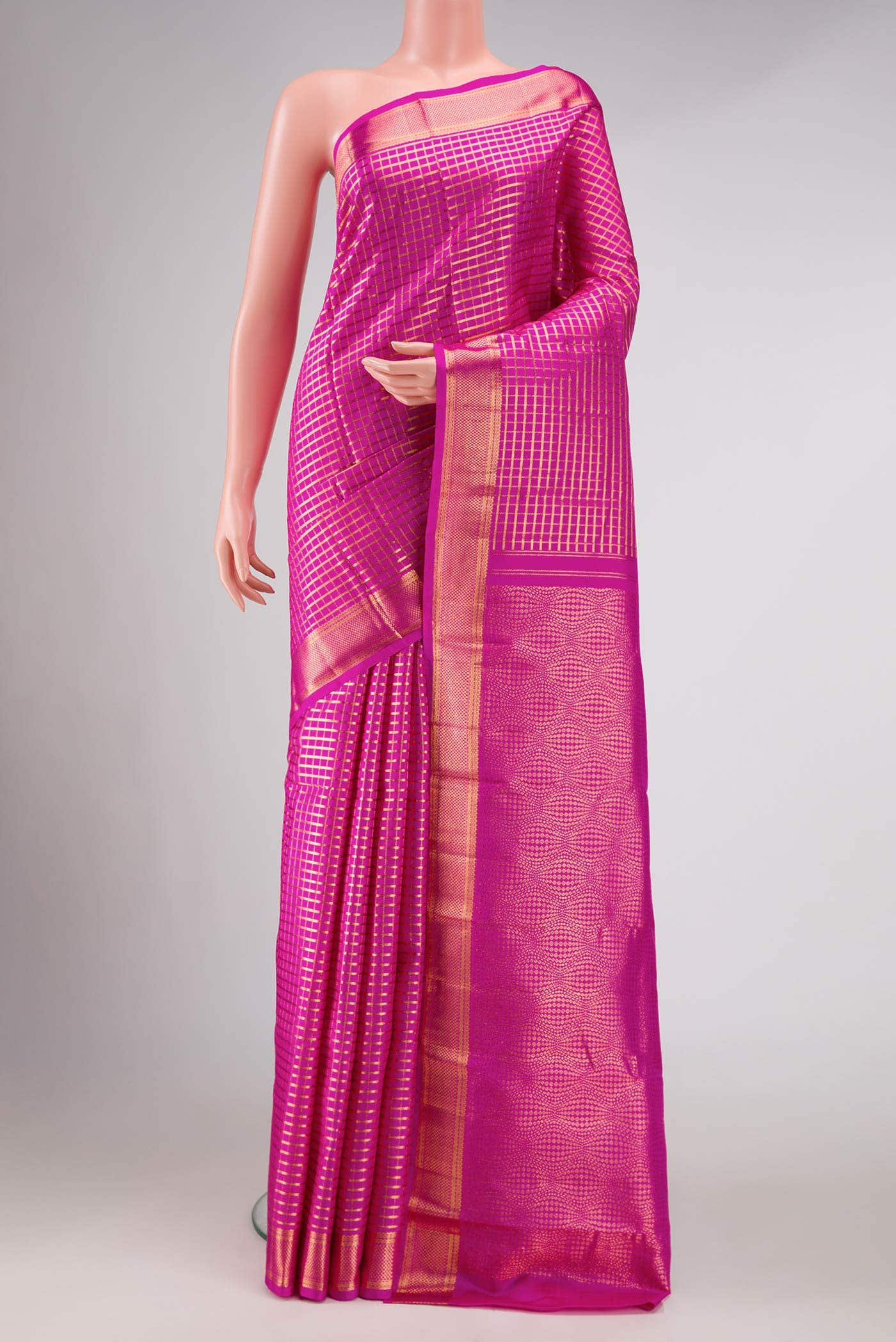 Pink Kanchipuram Silk Saree