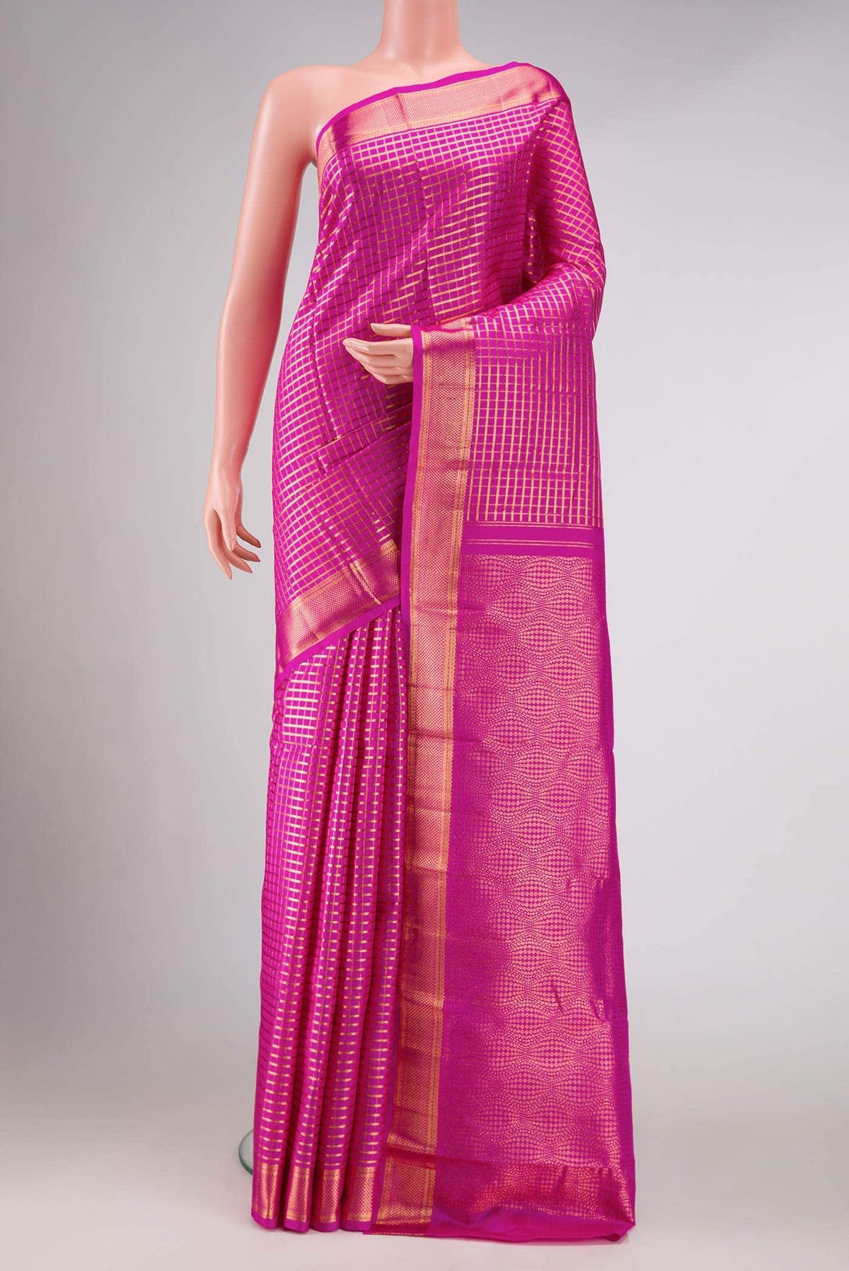 Pink Kanchipuram Silk Saree