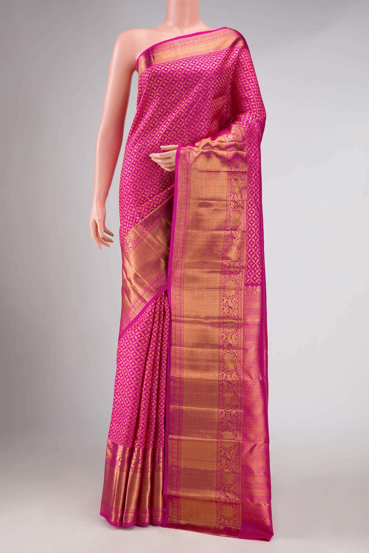 Pink Kanchipuram Silk Saree