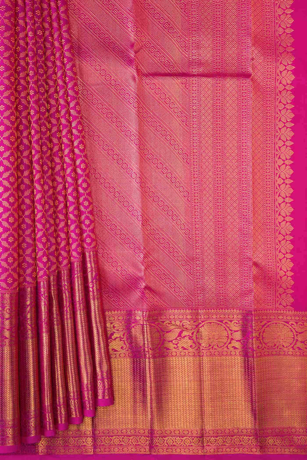 Pink Kanchipuram Silk Saree