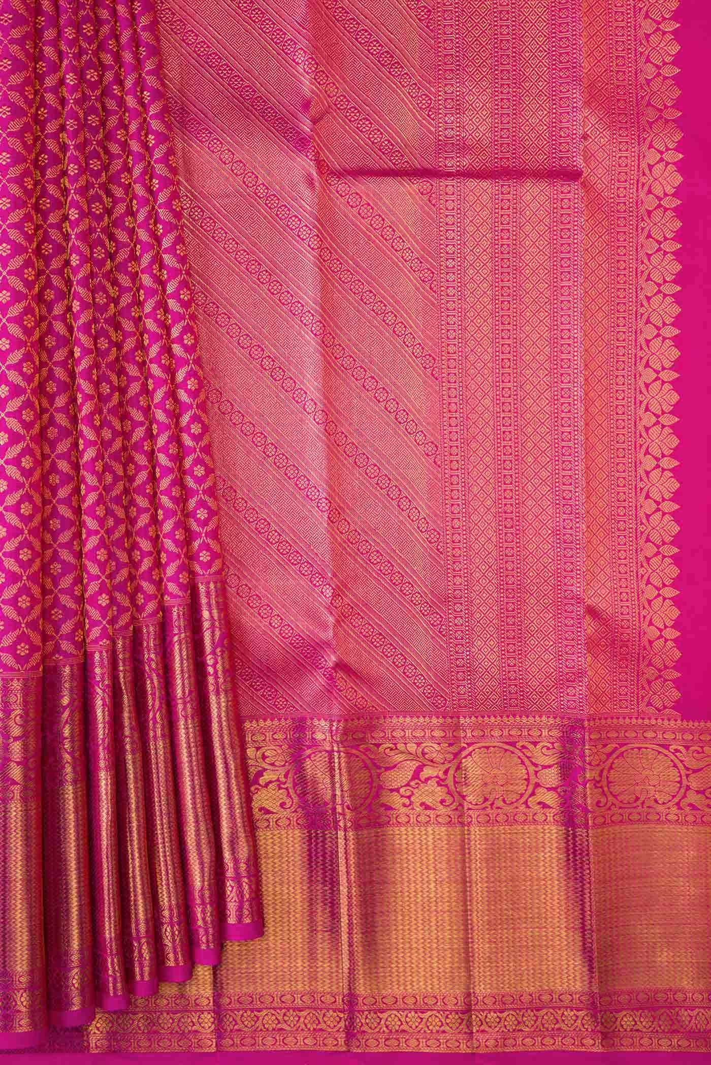 Pink Kanchipuram Silk Saree
