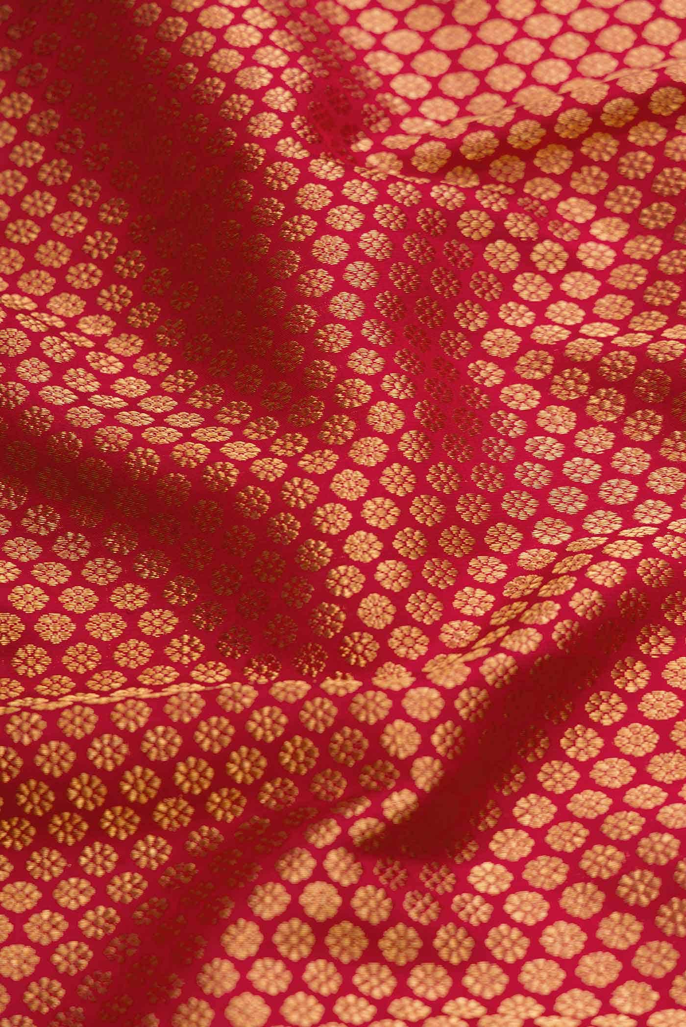 Red Dual Tone Kanchipuram Tissue Silk Saree