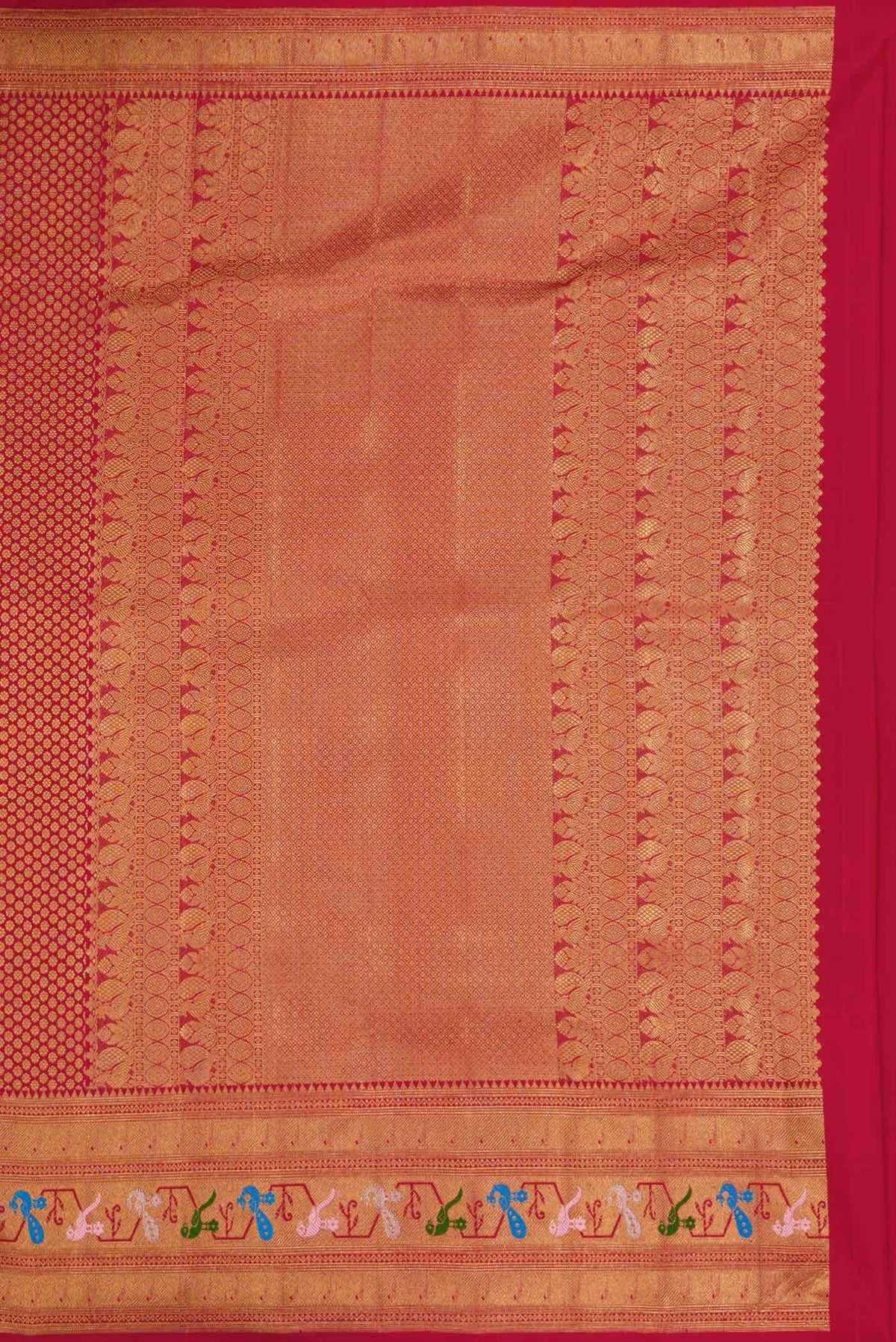 Maroon Kanchipuram Tissue Silk Saree