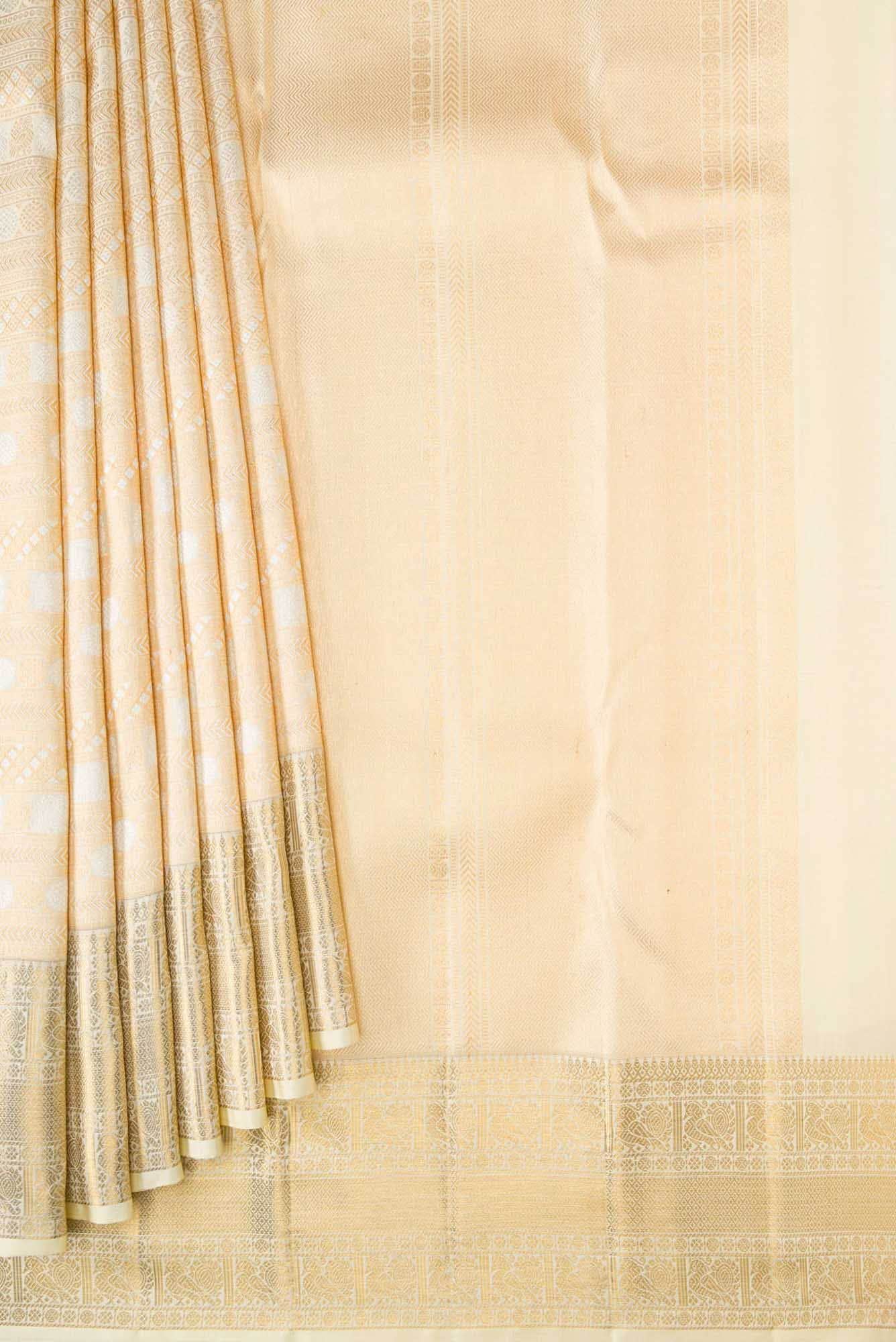 Sandal Dual Tone Kanchipuram Silk Saree