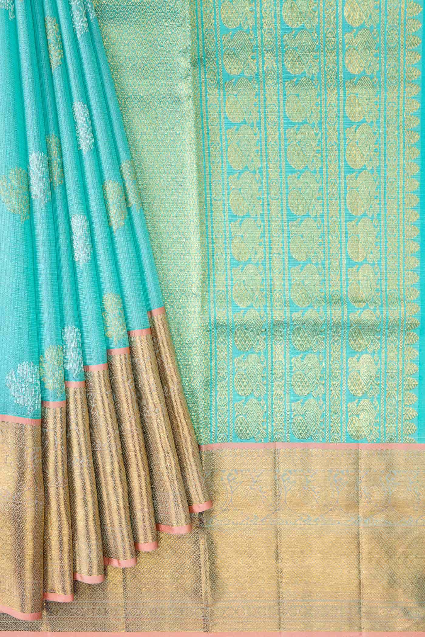 Sky Blue Kota Silk Saree