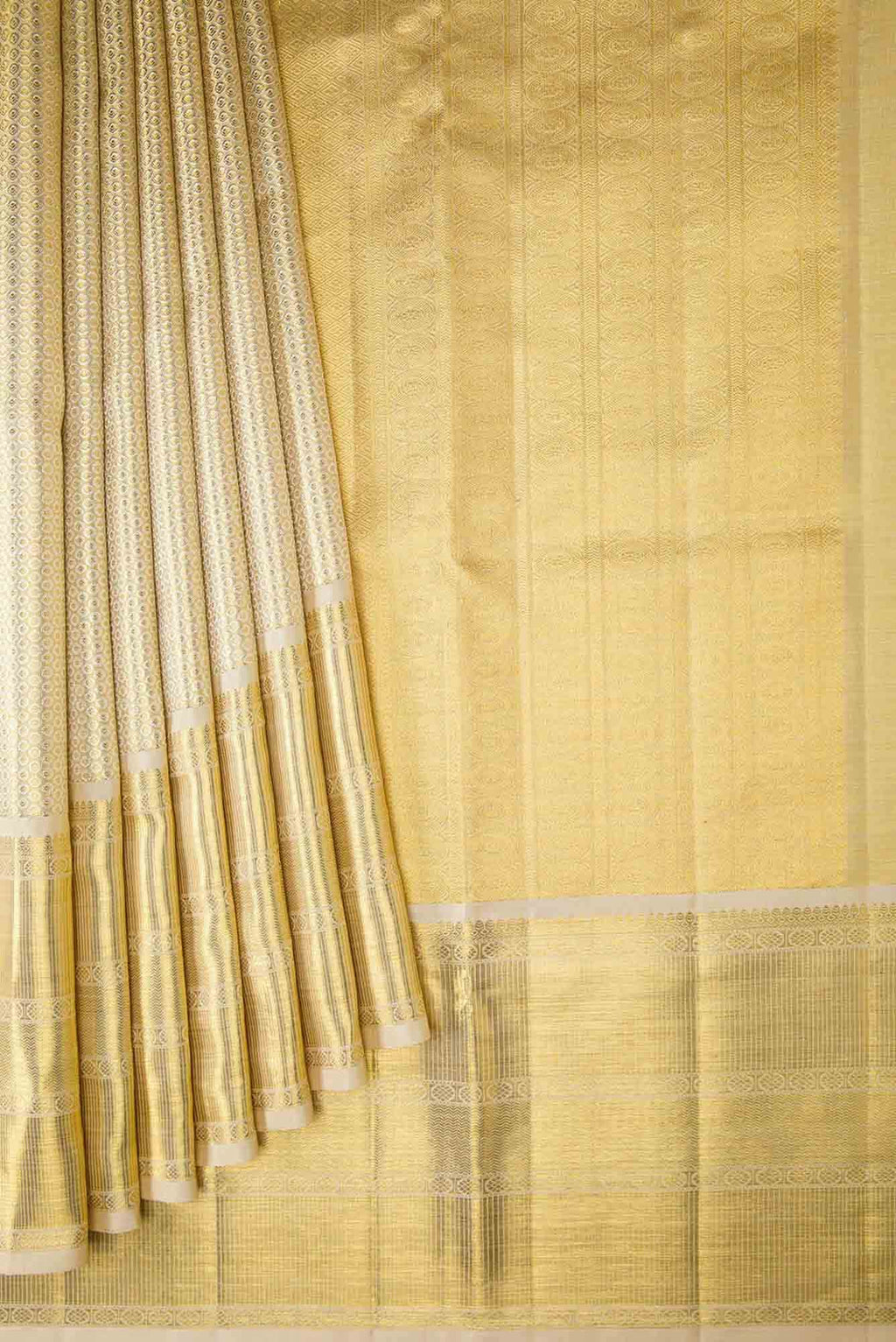 Gold Dual Tone Kanchipuram Tissue Silk Saree