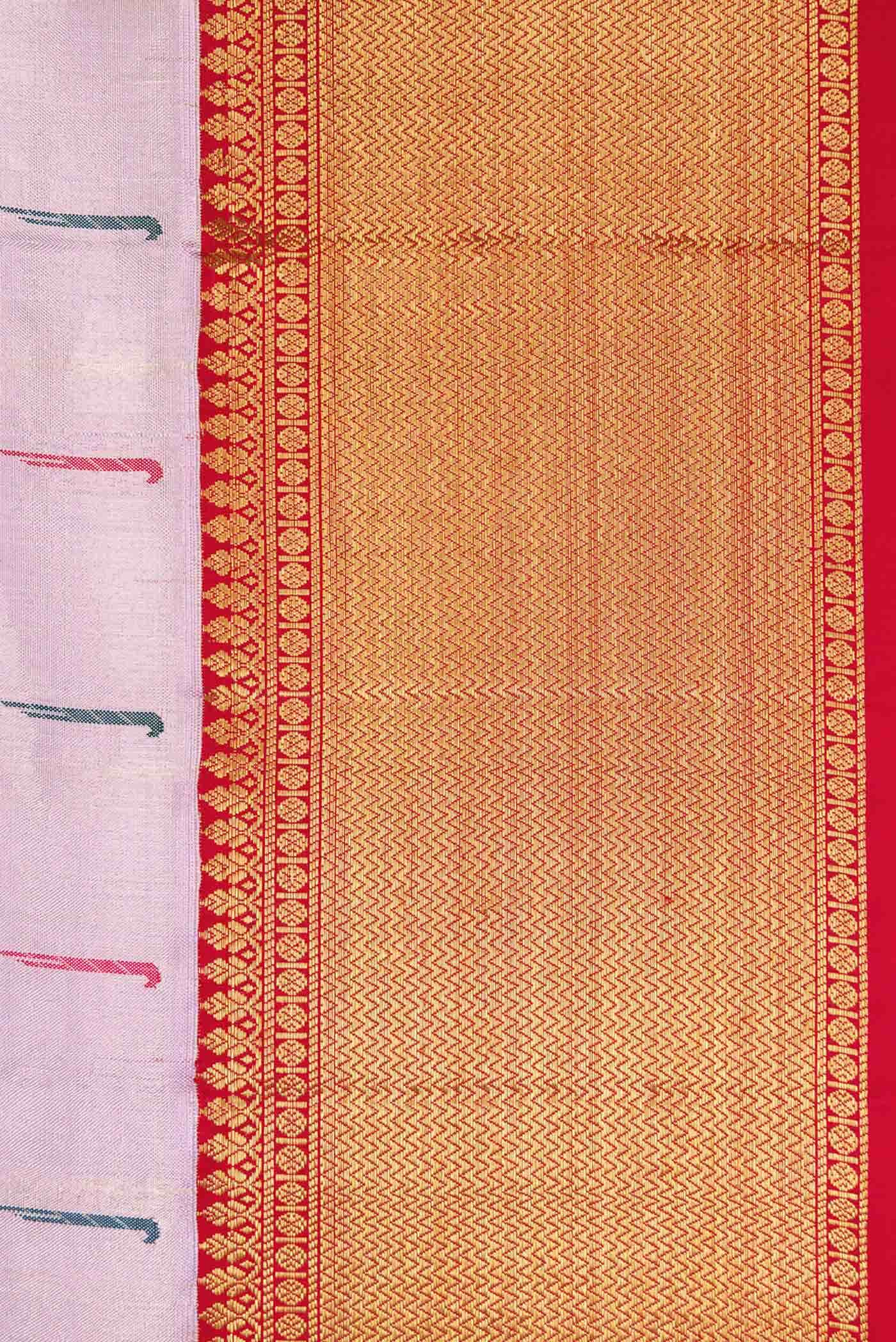 Lavender Kanchipuram Tissue Silk Saree
