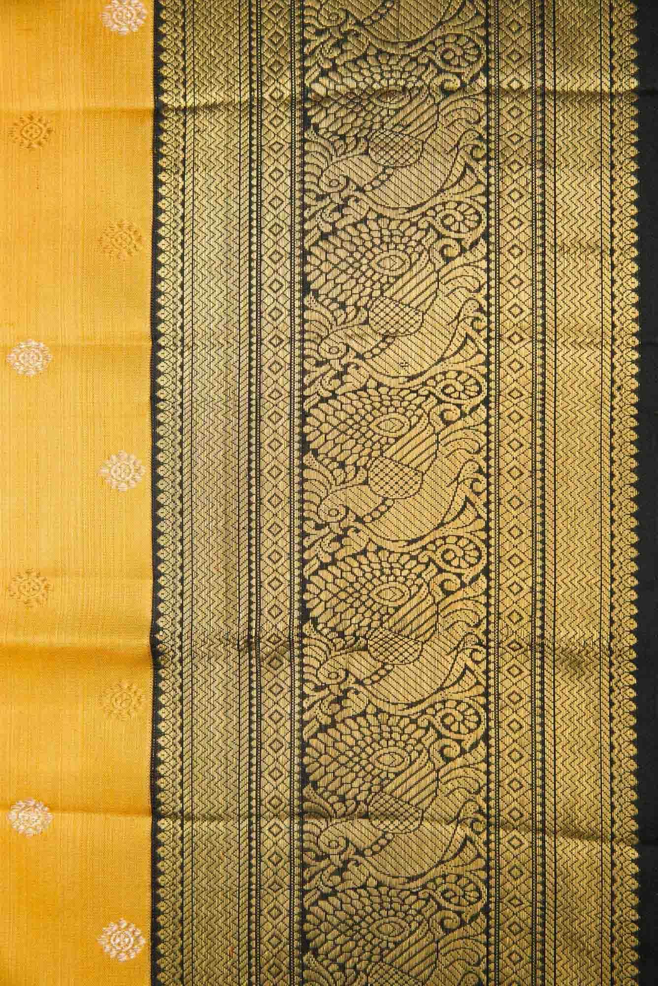 Gold Dual Tone Kanchipuram Tissue Silk Saree