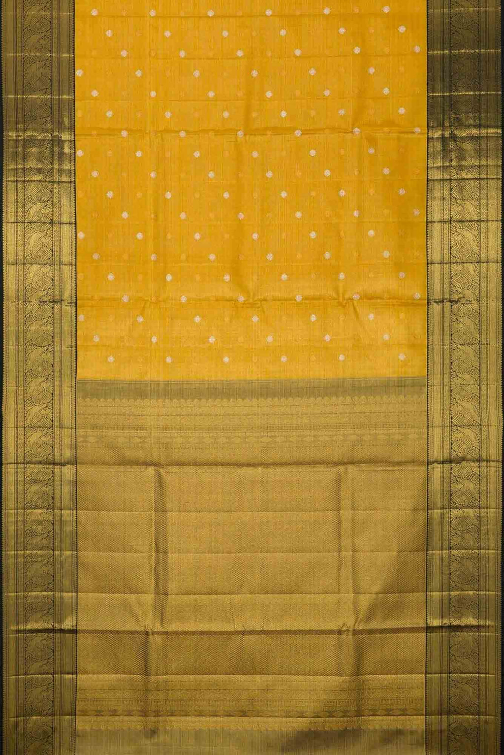 Gold Dual Tone Kanchipuram Tissue Silk Saree