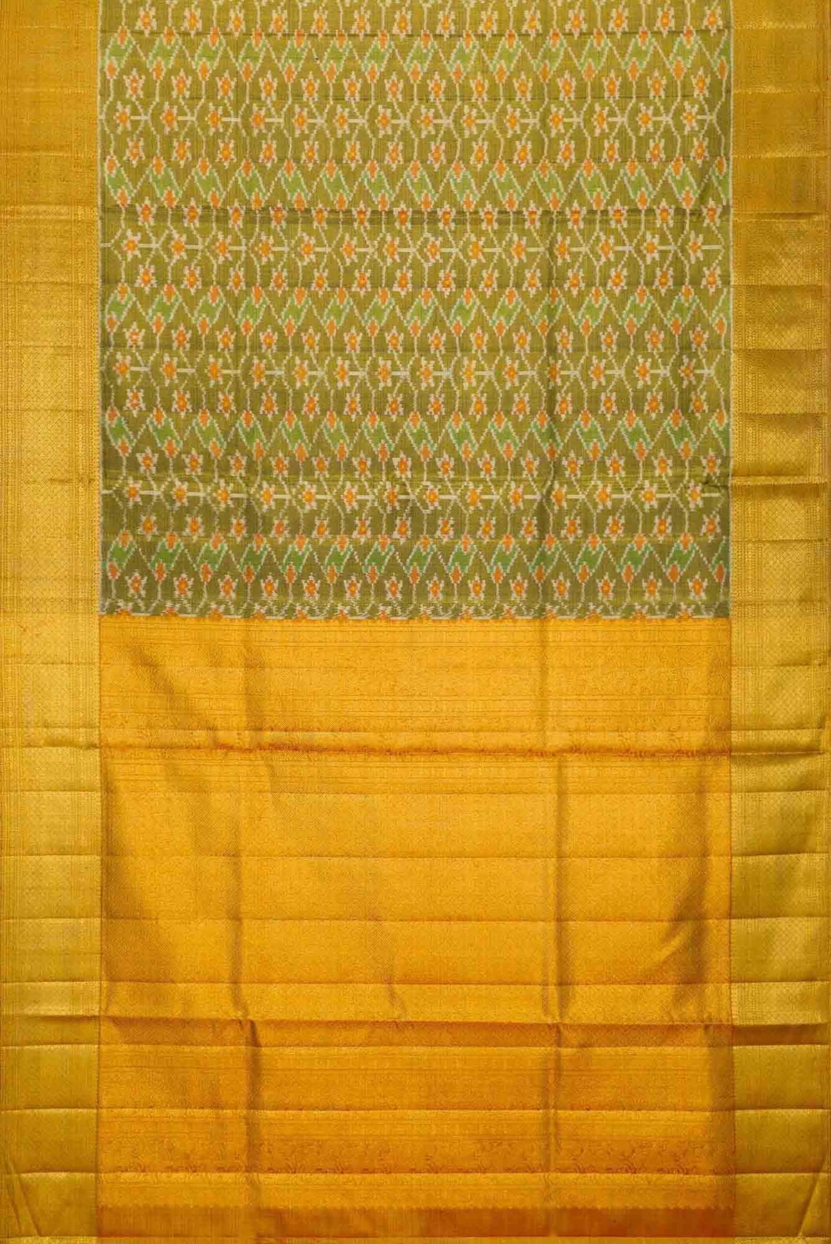 Mehandi Green Kanjivaram Tissue Silk Saree