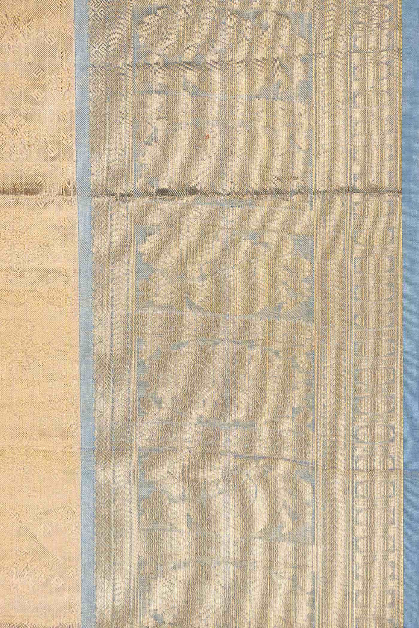Gold Dual Tone Kanchipuram Tissue Silk Saree