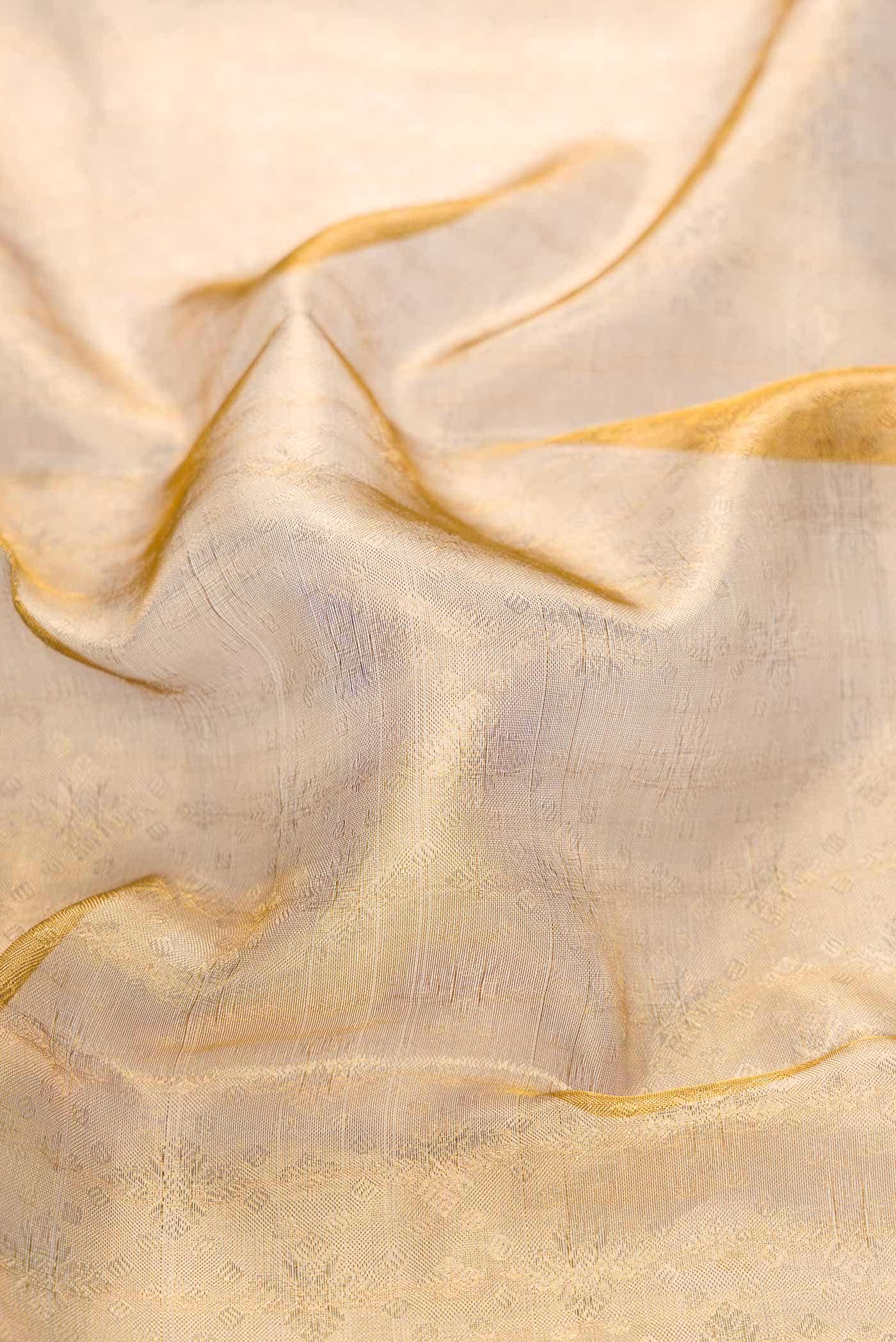 Gold Dual Tone Kanchipuram Tissue Silk Saree