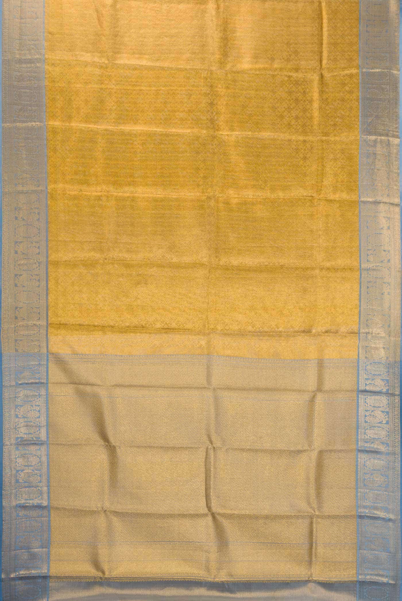Gold Dual Tone Kanchipuram Tissue Silk Saree