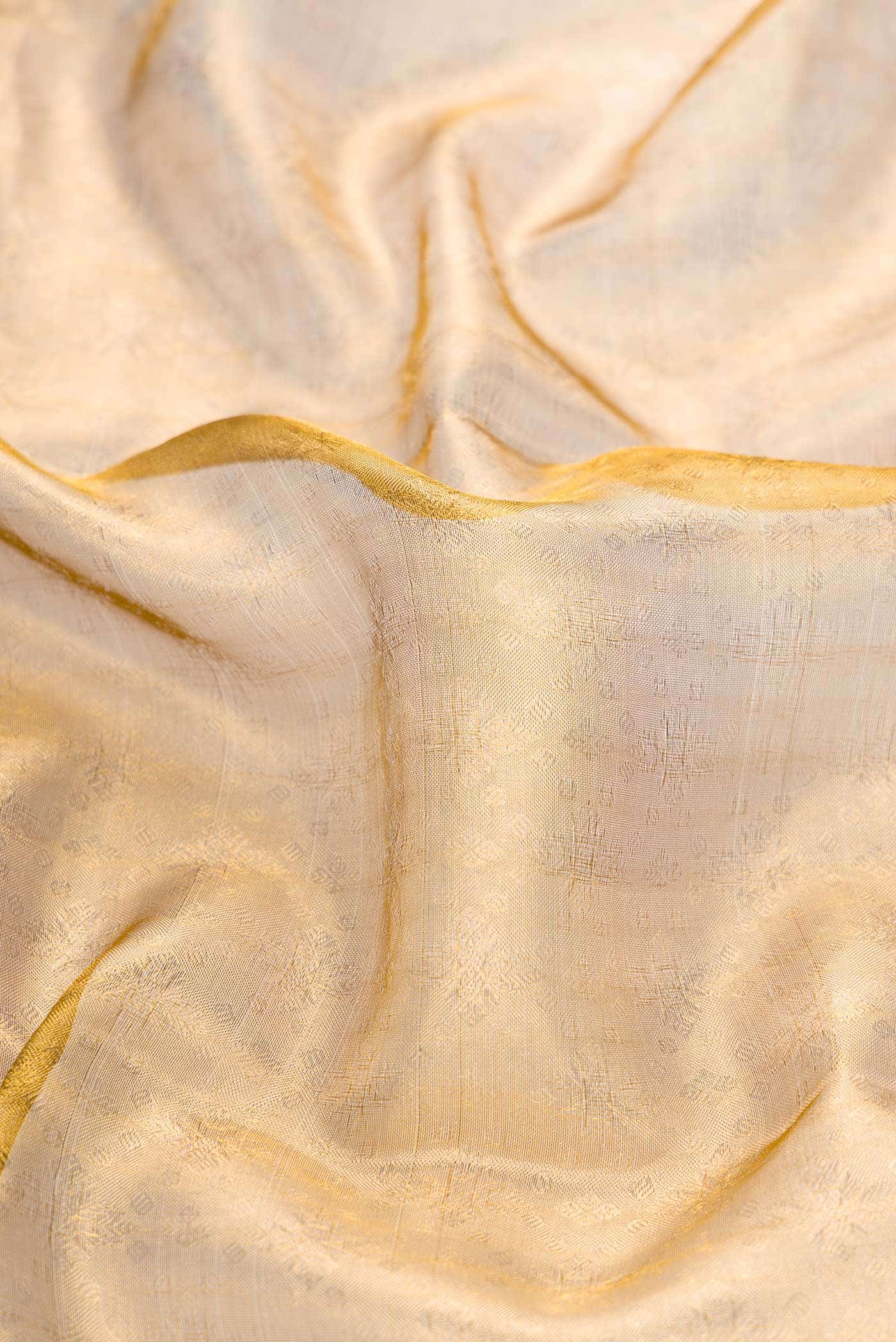 Gold Dual Tone Kanchipuram Tissue Silk Saree