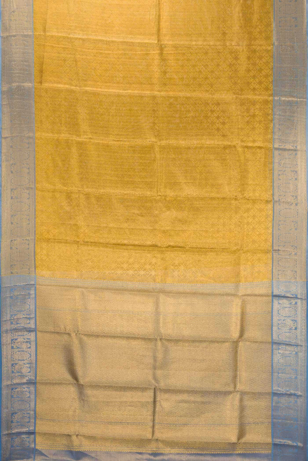 Gold Dual Tone Kanchipuram Tissue Silk Saree